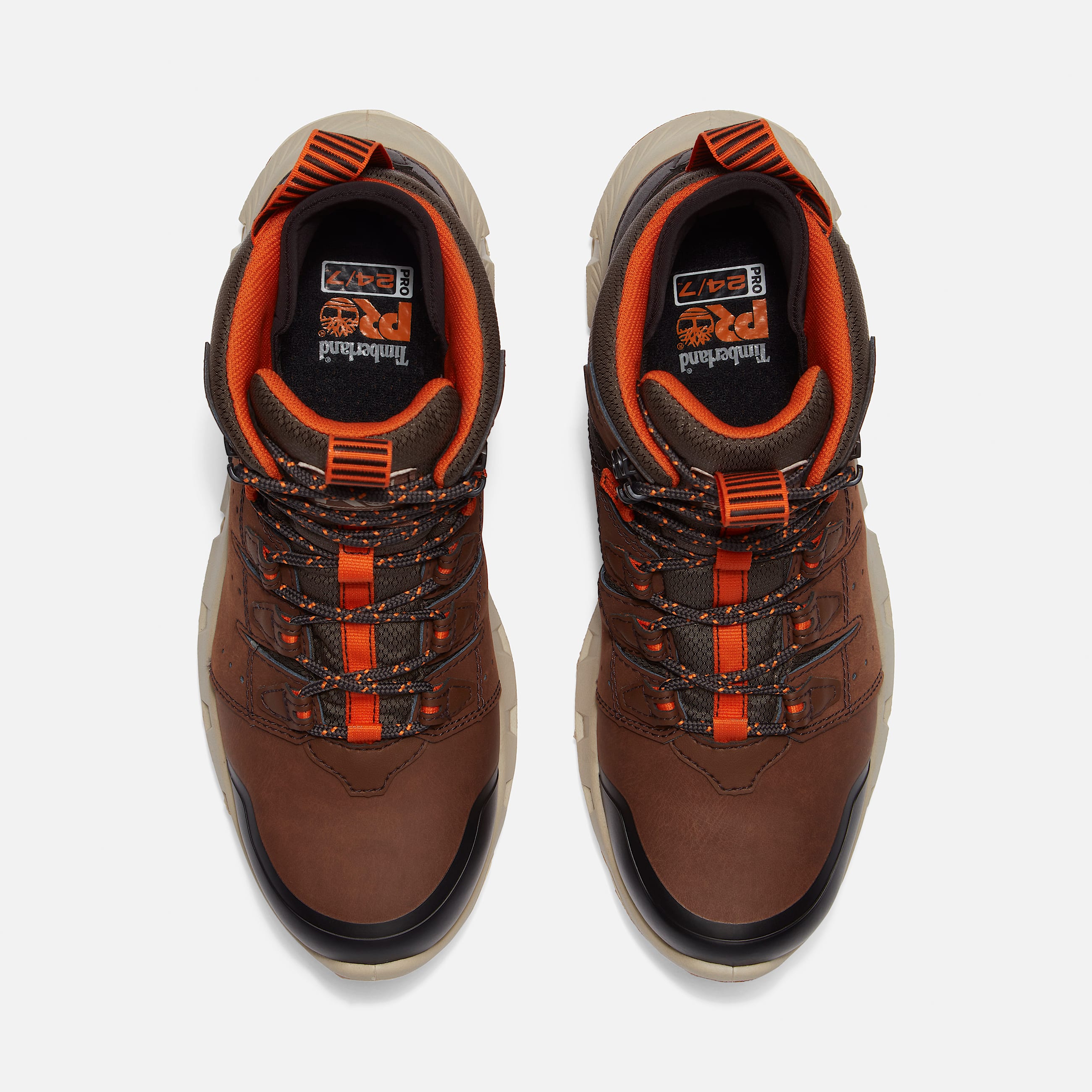 Mens Tempe 6 Soft Toe Waterproof Work Boot TBL Medium Brown Leather ALT2