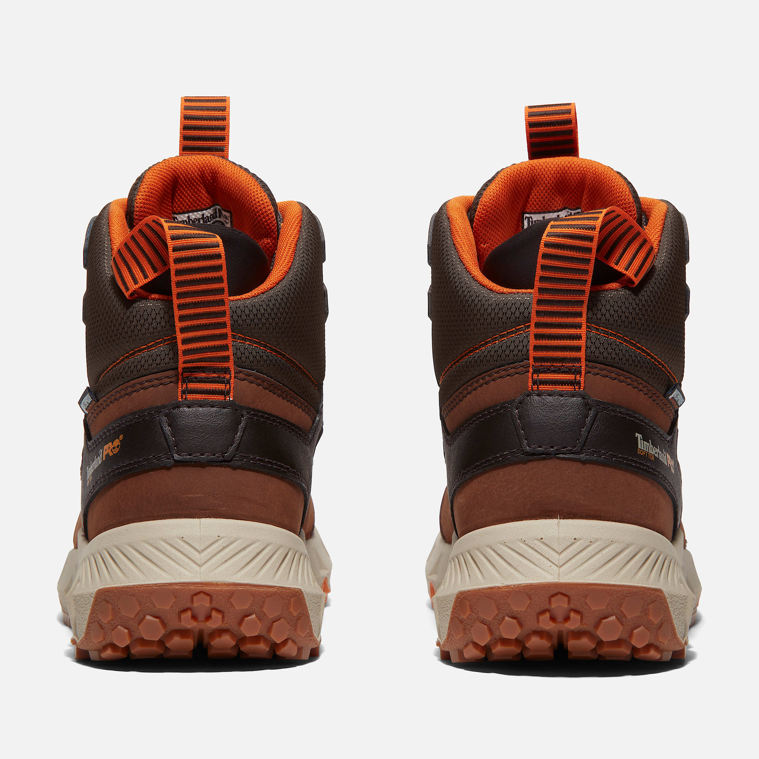 Mens Tempe 6 Soft Toe Waterproof Work Boot TBL Medium Brown Leather ALT5