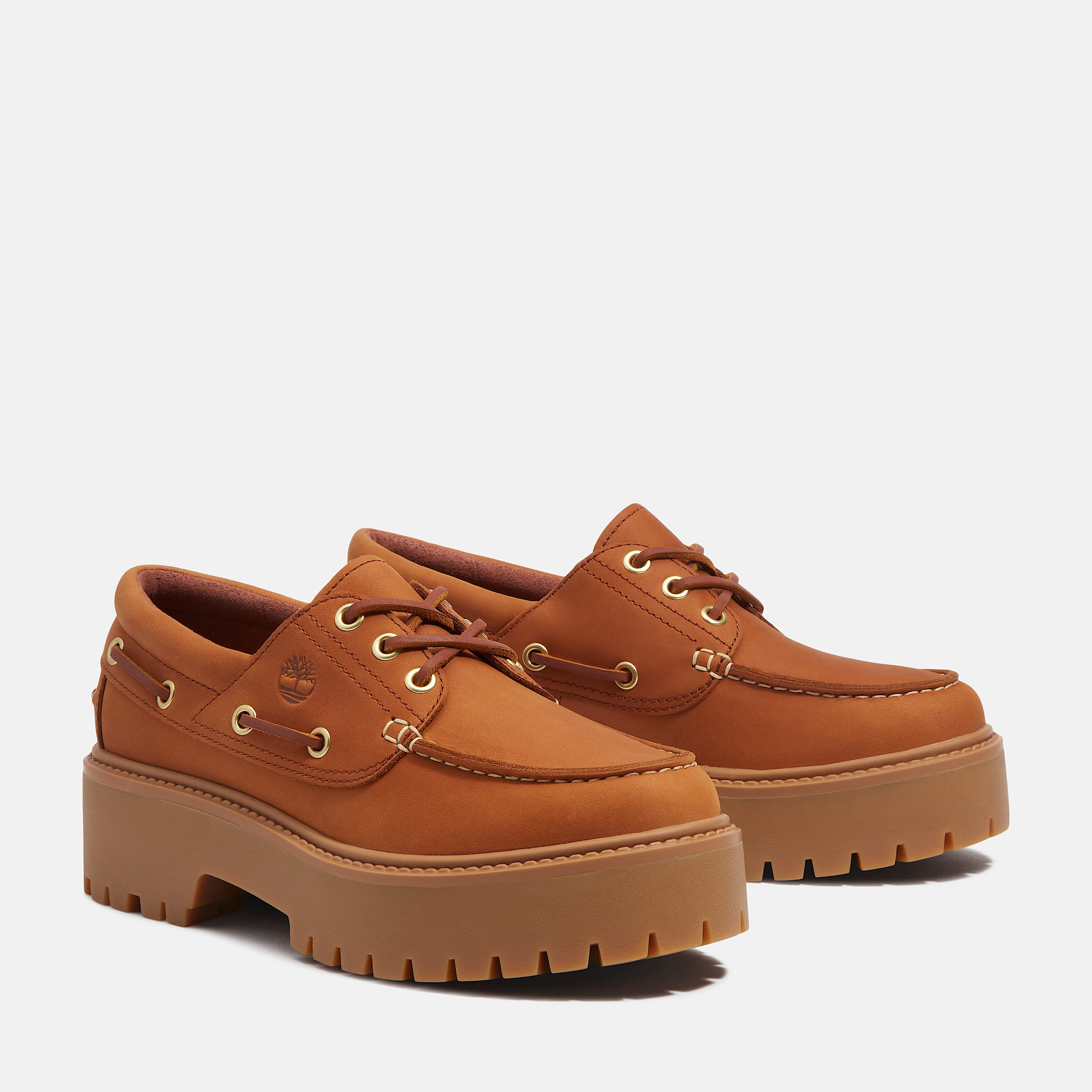 Womens Stone Street Platform Boat Shoe TBL Rust Nubuck ALT4
