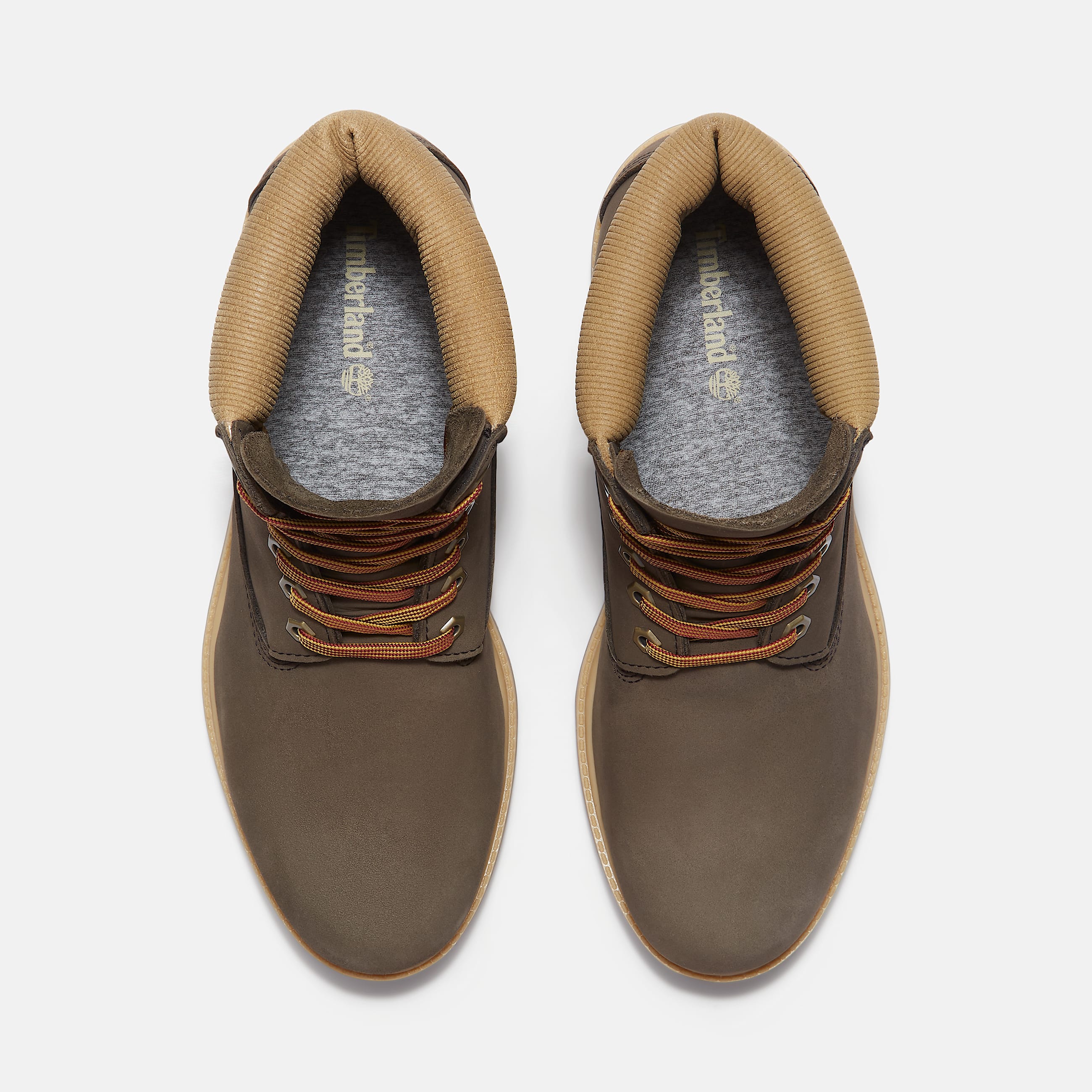 Mens Timberland Premium 6Inch Waterproof Boot TBL Dark Brown NubuckOlive ALT2