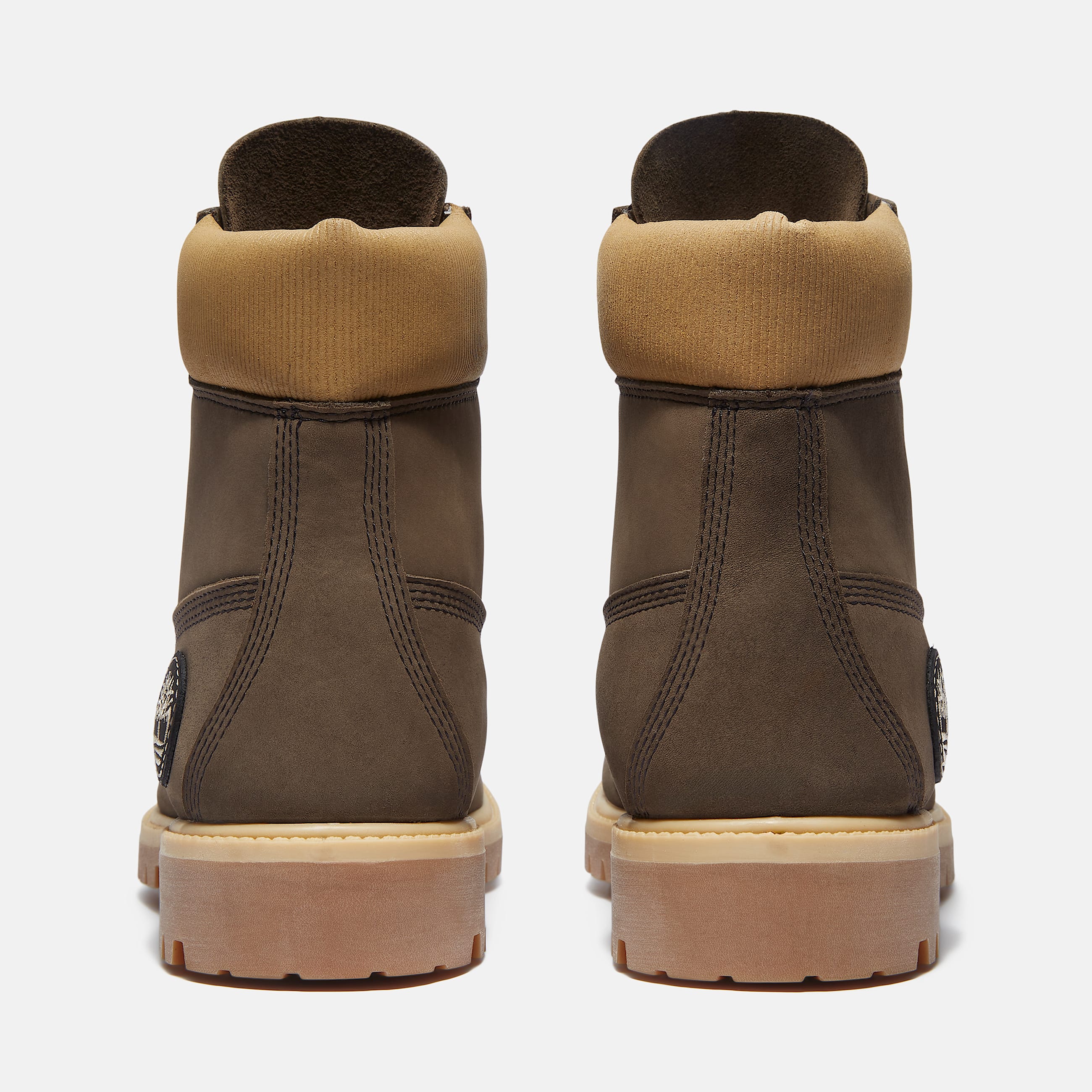 Mens Timberland Premium 6Inch Waterproof Boot TBL Dark Brown NubuckOlive ALT5