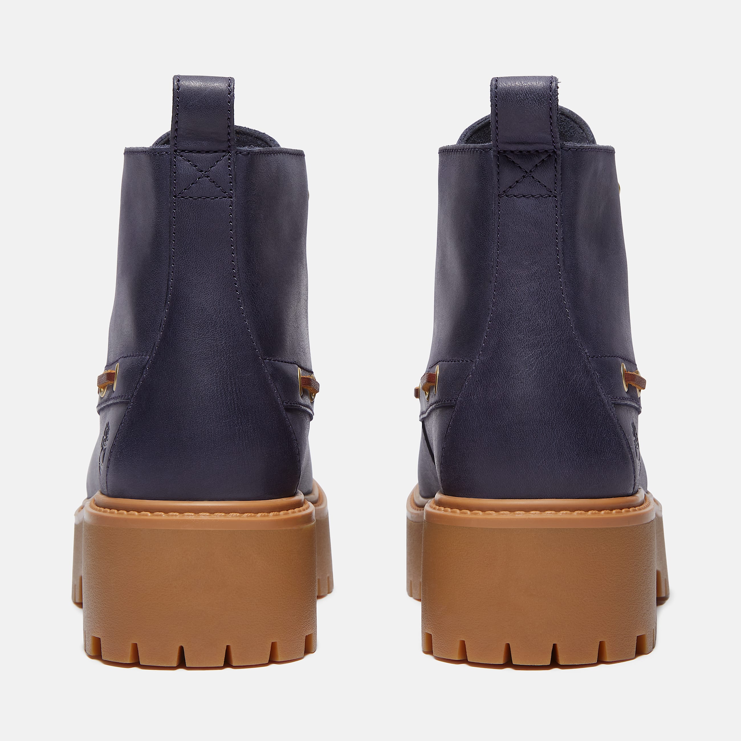 Womens Stone Street Platform Kiltie Boot TBL Dark Blue FullGrain ALT5