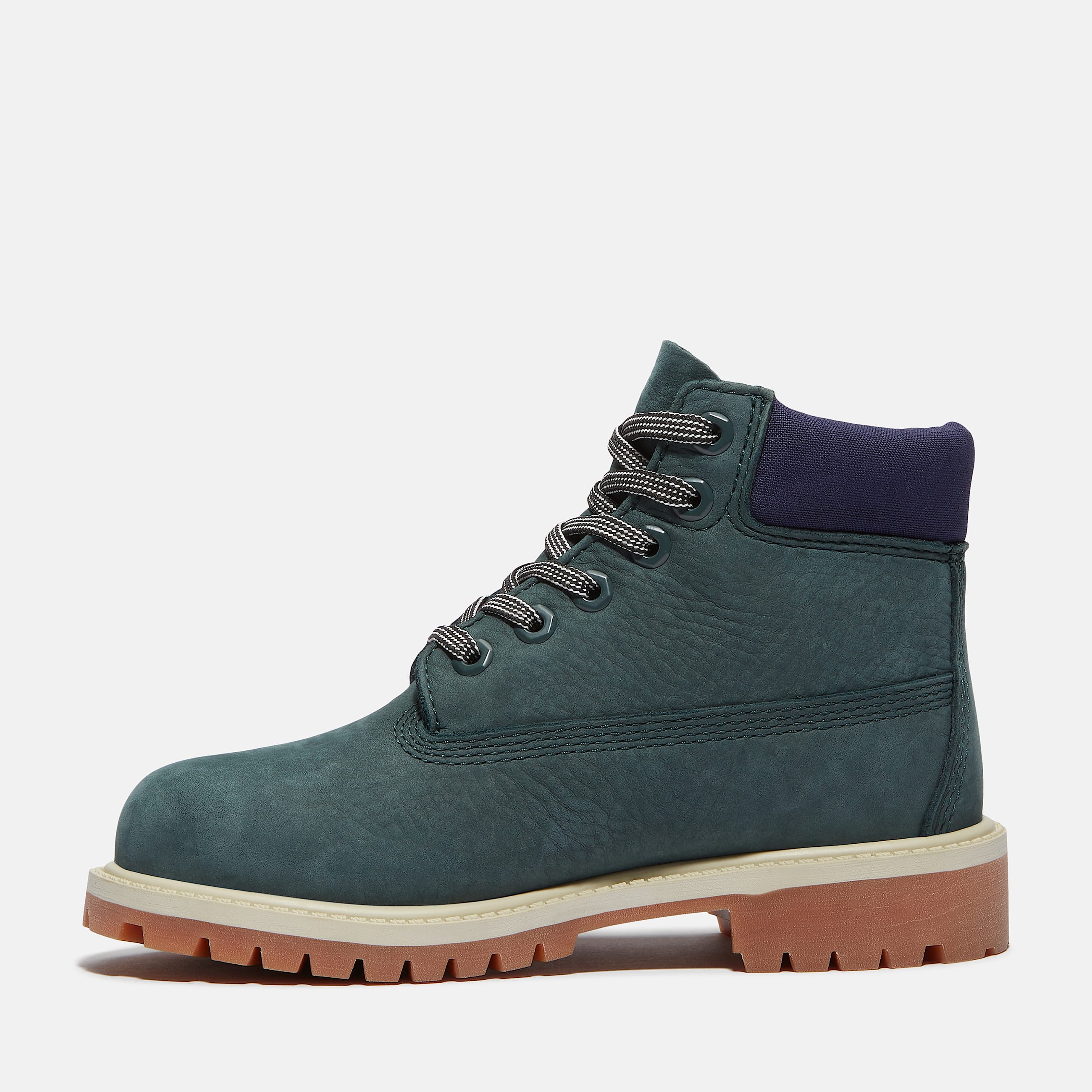 Youth Timberland Premium 6Inch Waterproof Boot TBL Dark Green Nubuck ALT6