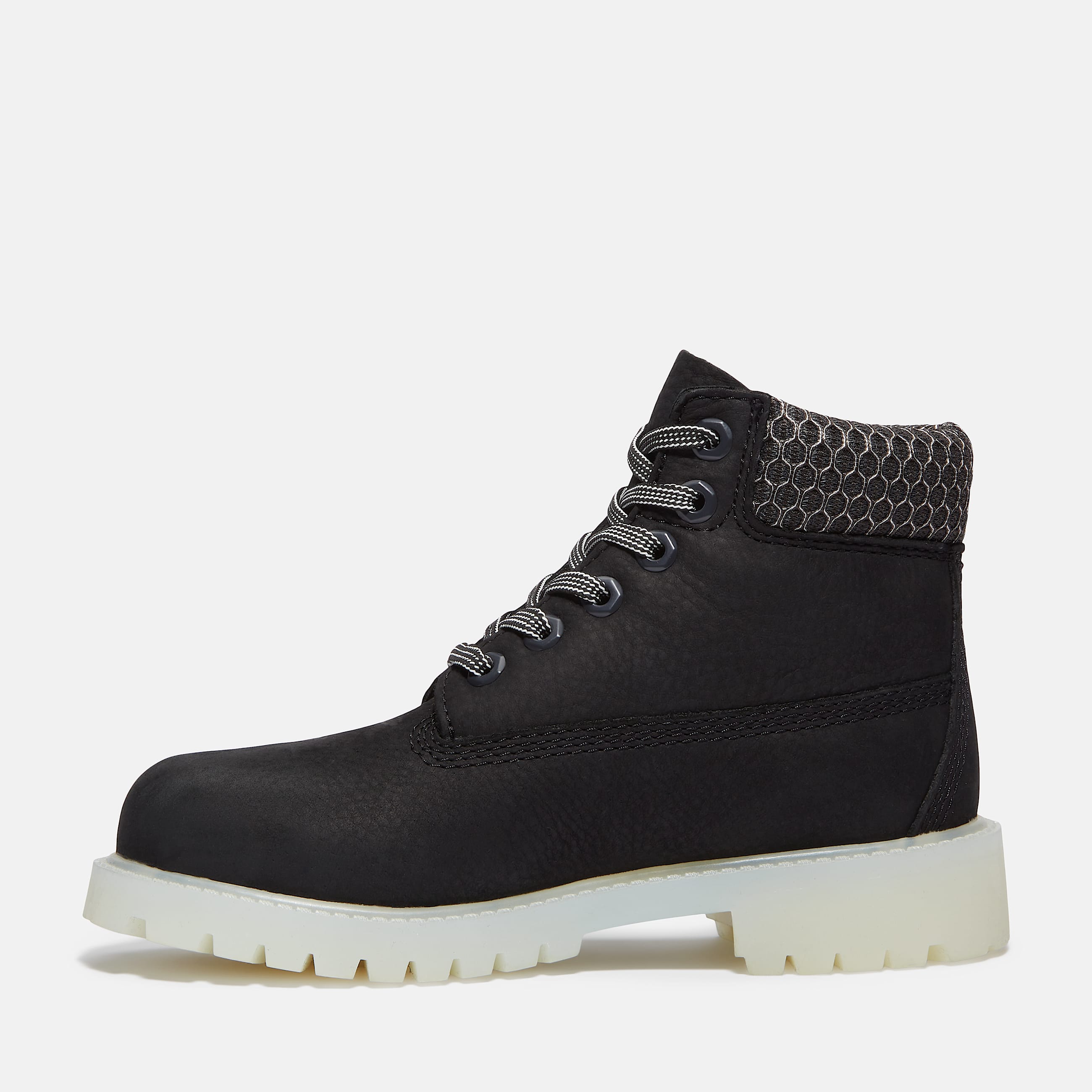 Youth Timberland Premium 6Inch Waterproof Boot TBL Black Nubuck ALT6
