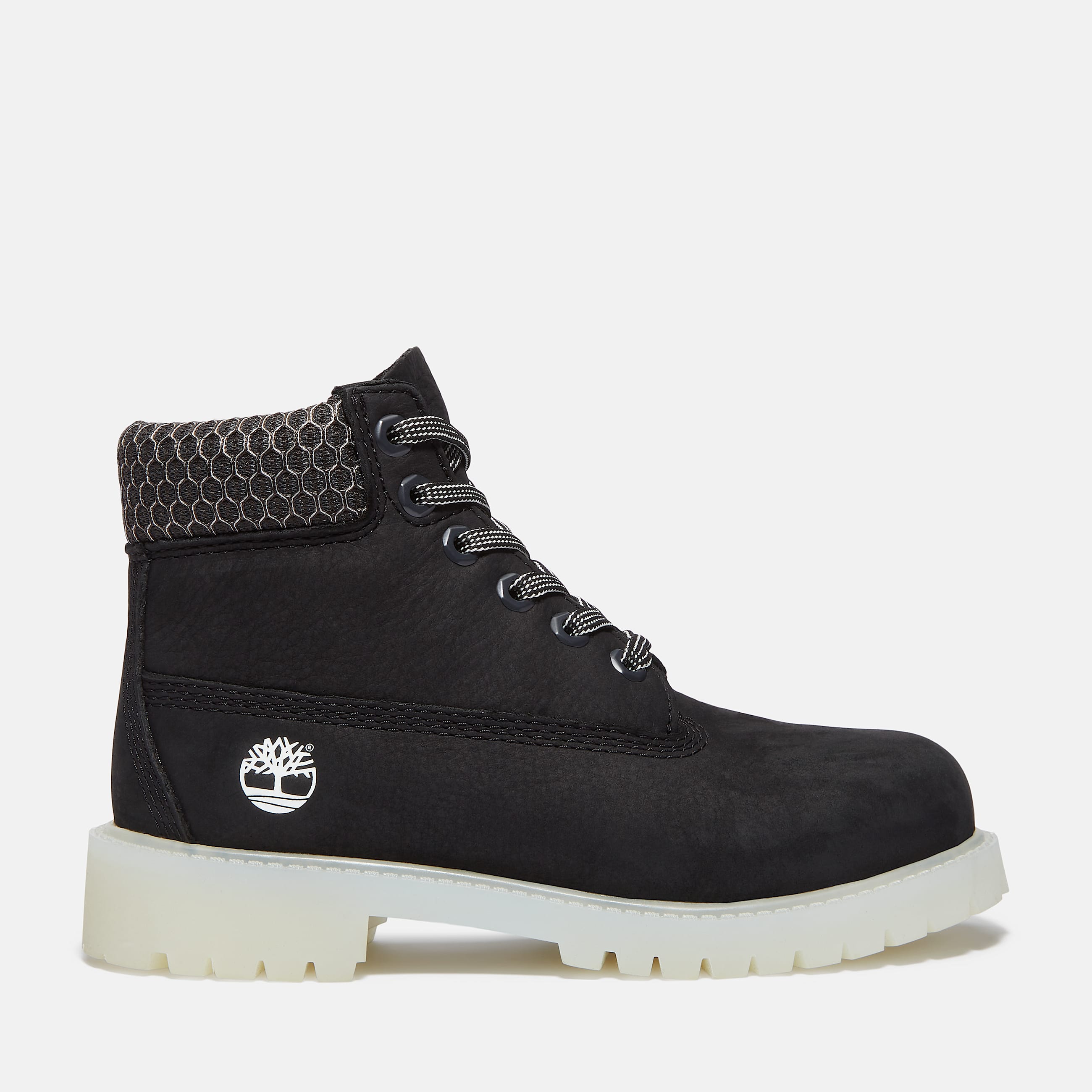 Youth Timberland Premium 6Inch Waterproof Boot TBL Black Nubuck HERO