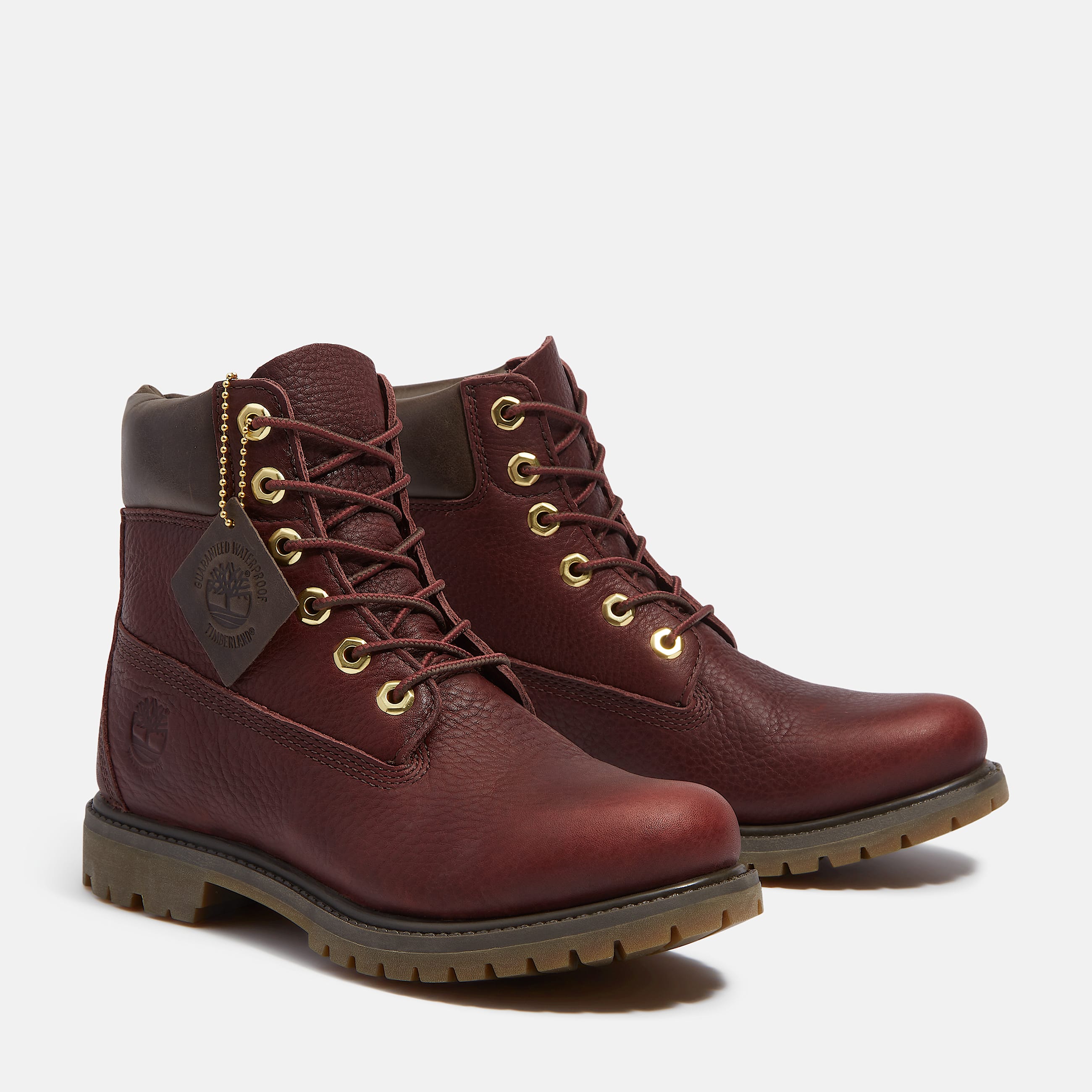 Womens Timberland Premium 6Inch Waterproof Boot TBL Burgundy FullGrainDark Brown ALT4