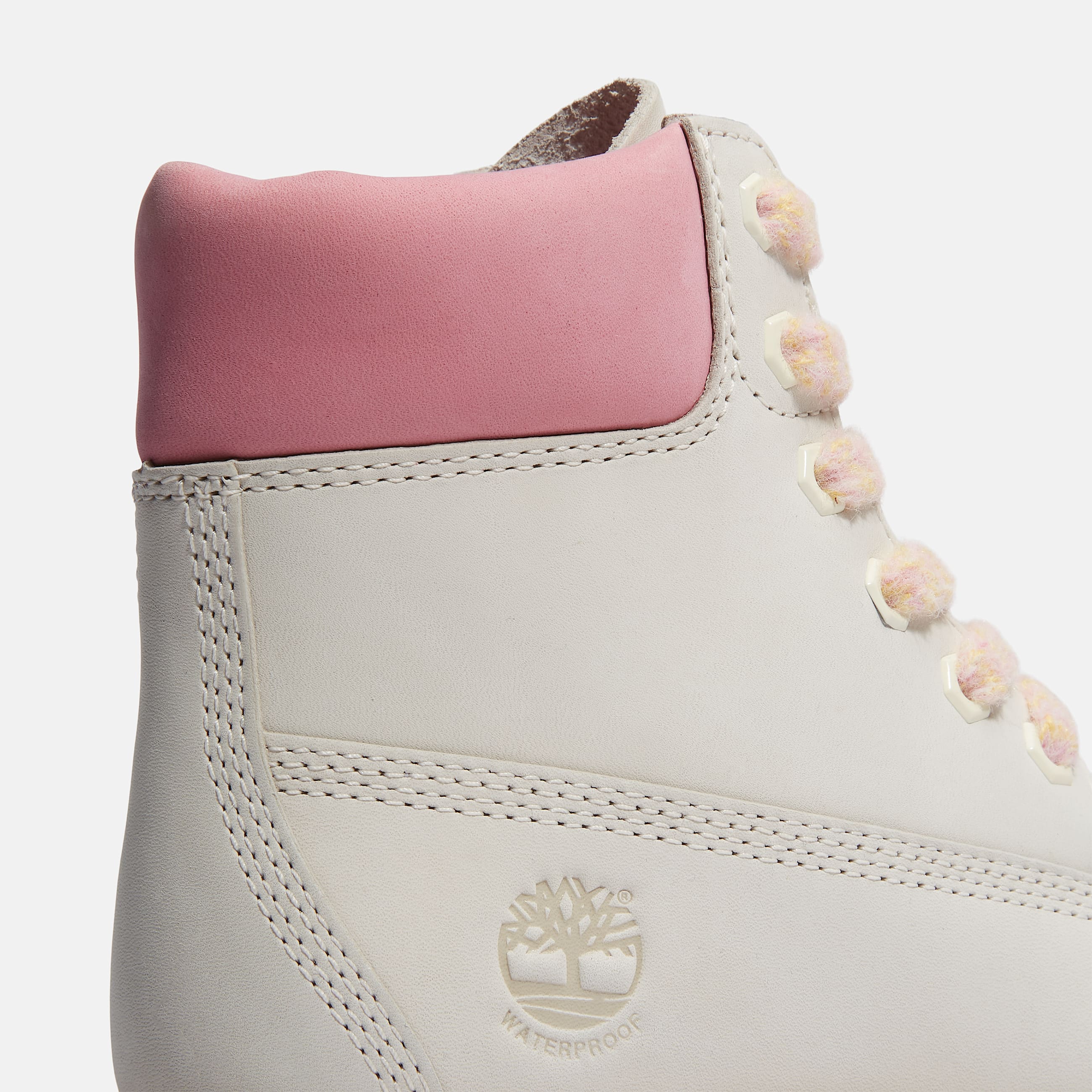 Womens Timberland Premium 6Inch Waterproof Boot TBL Natural NubuckPink ALT7