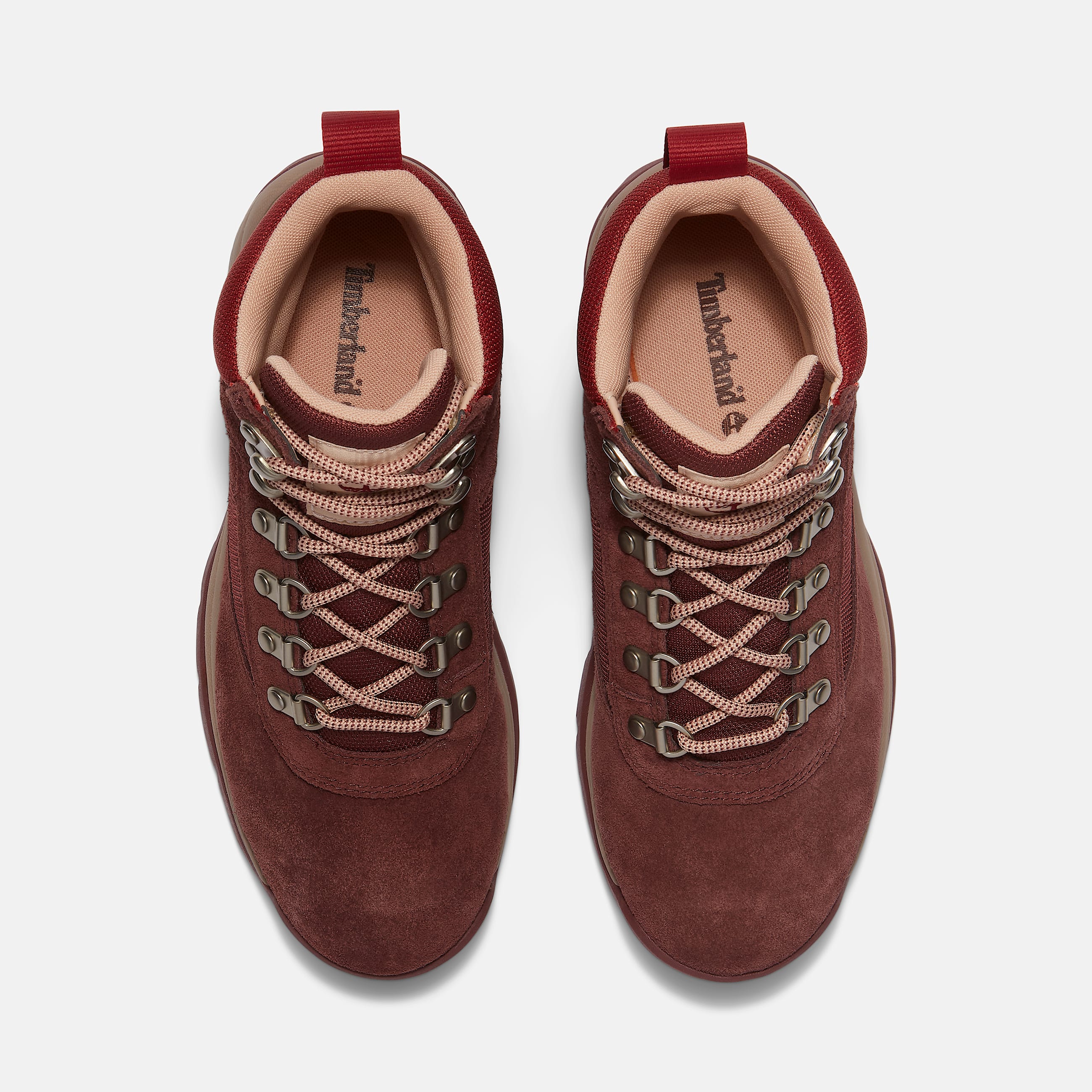 Womens White Ledge Waterproof Hiking Boot TBL Burgundy Suede ALT2