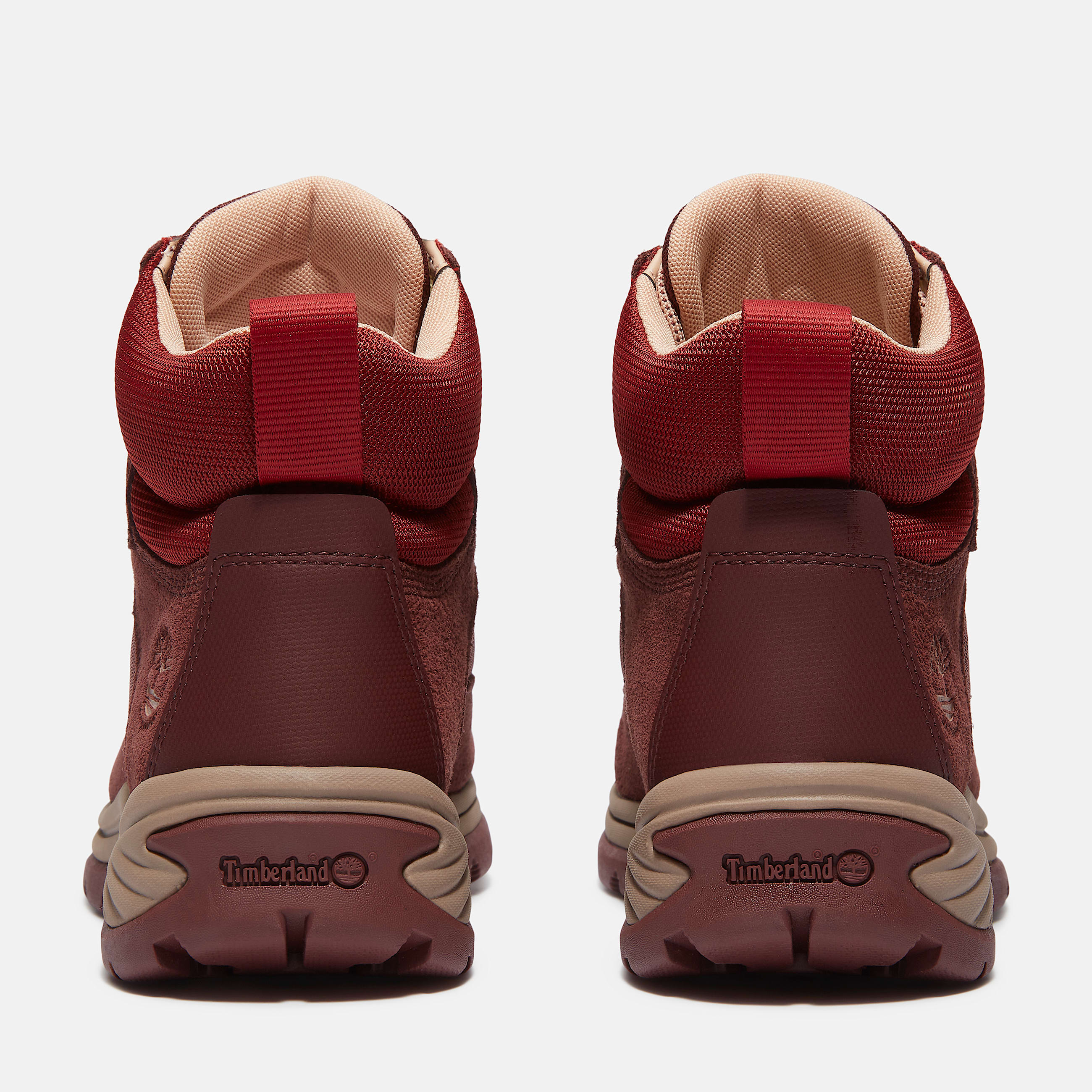 Womens White Ledge Waterproof Hiking Boot TBL Burgundy Suede ALT5