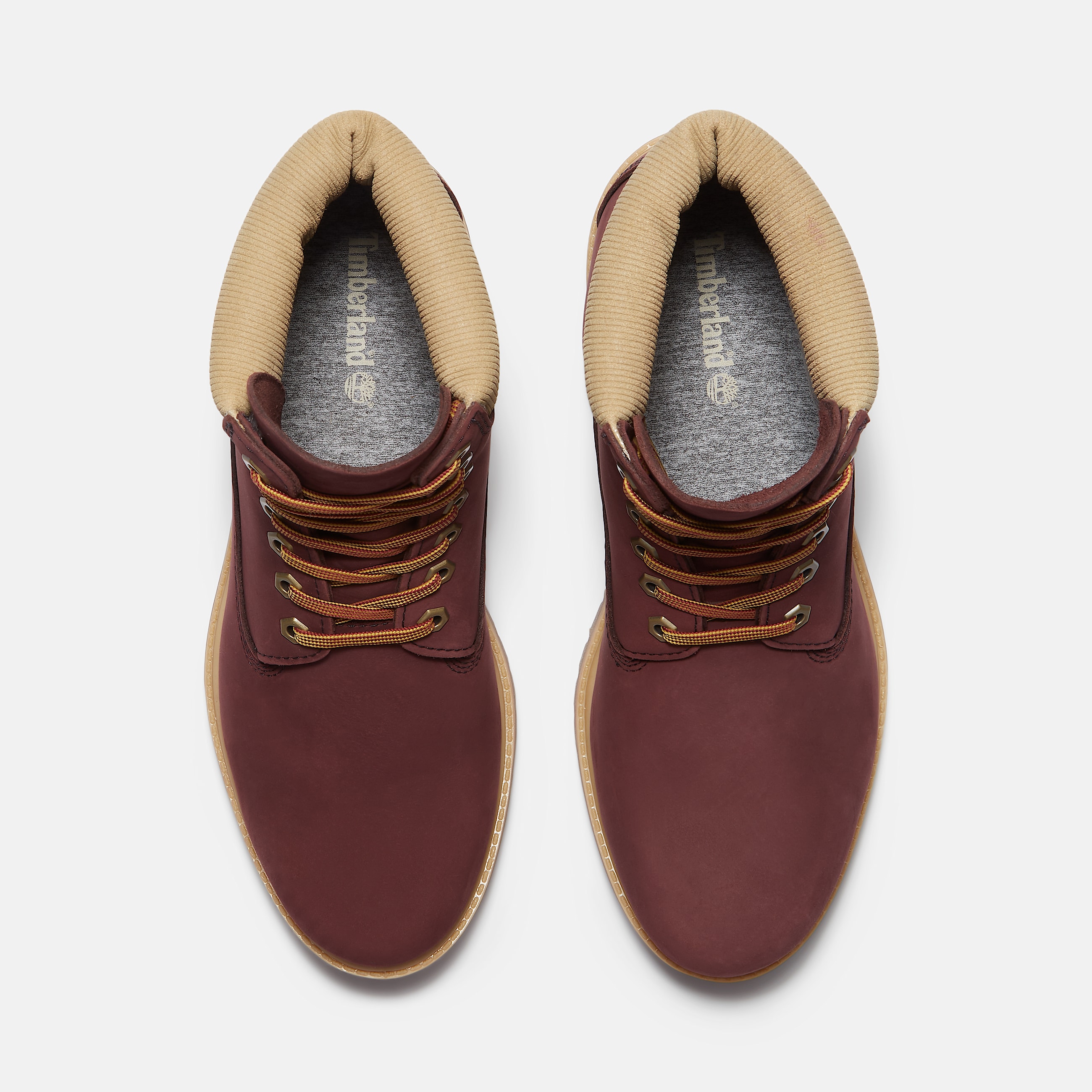 Mens Timberland Premium 6Inch Waterproof Boot TBL Burgundy Nubuck ALT2