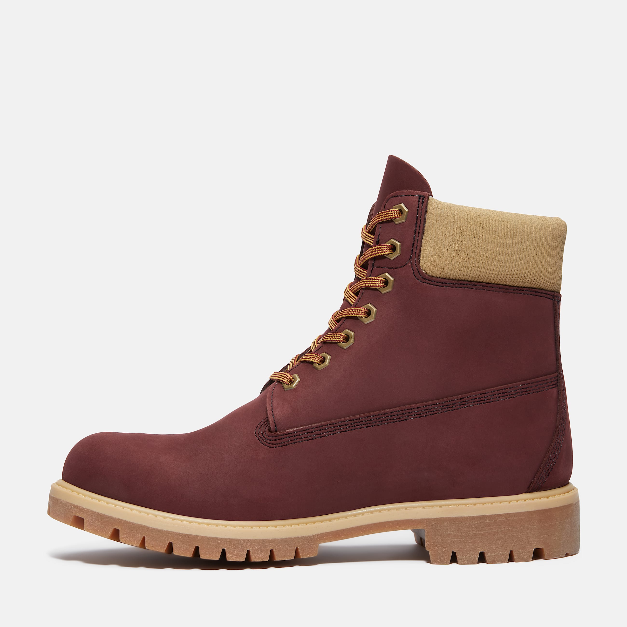Mens Timberland Premium 6Inch Waterproof Boot TBL Burgundy Nubuck ALT6
