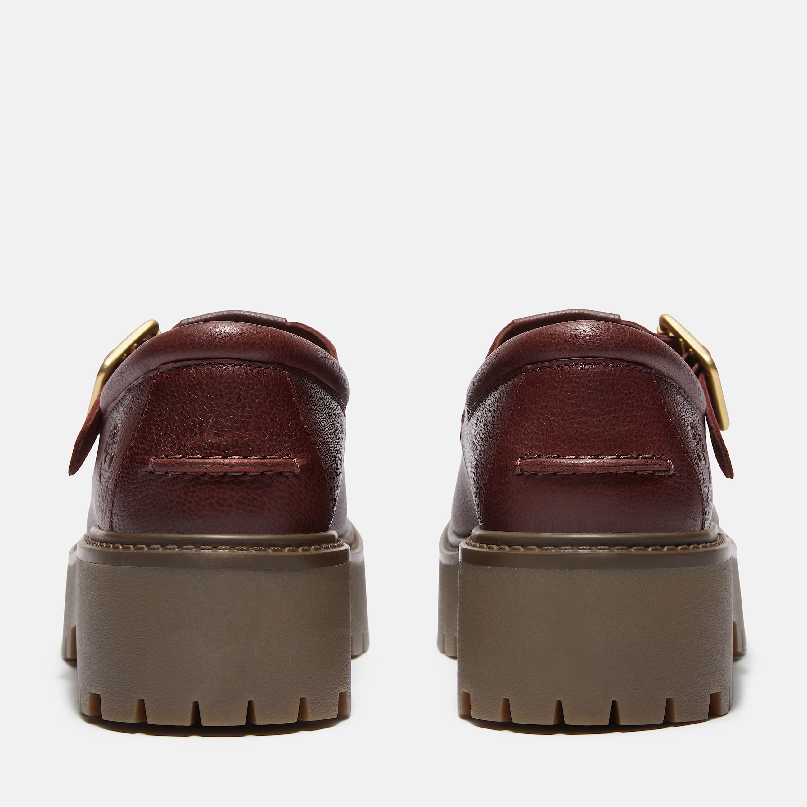 Womens Stone Street Platform Buckle Shoe TBL Burgundy FullGrain ALT5