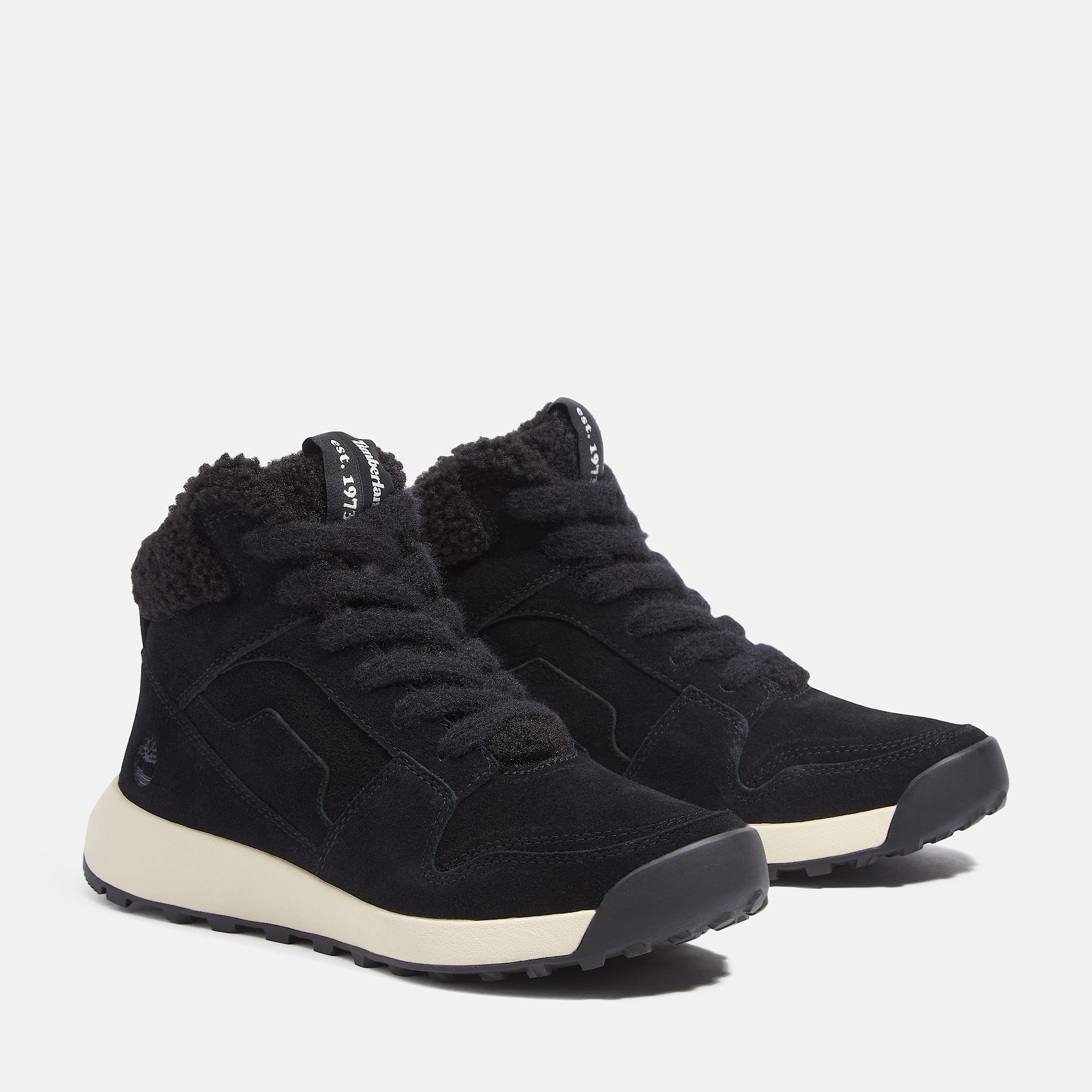 Womens Retro Swift HighTop Sneaker TBL Black Suede ALT4