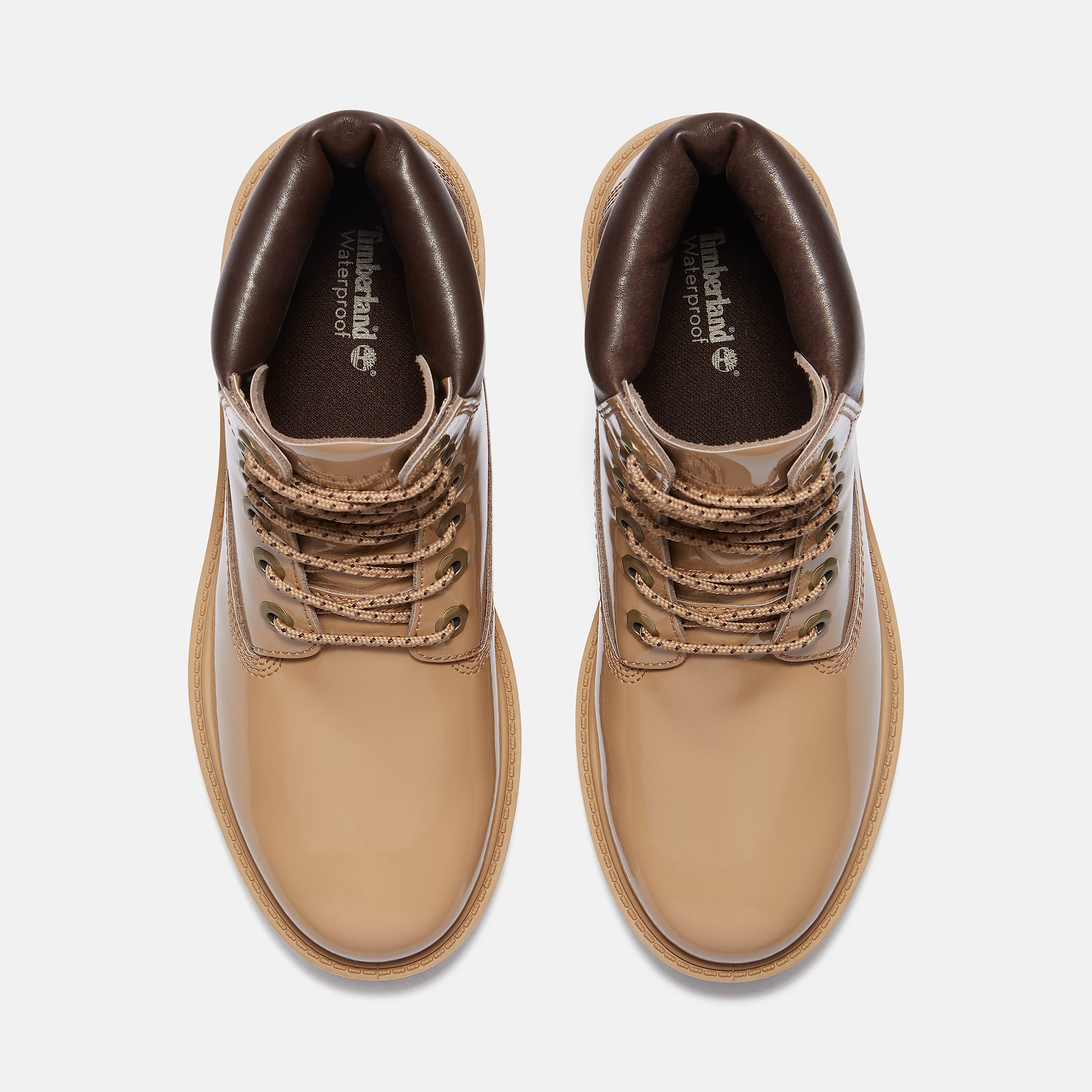 Womens Patent Leather Premium 6Inch Waterproof Boot TBL Wheat Patent Leather ALT2