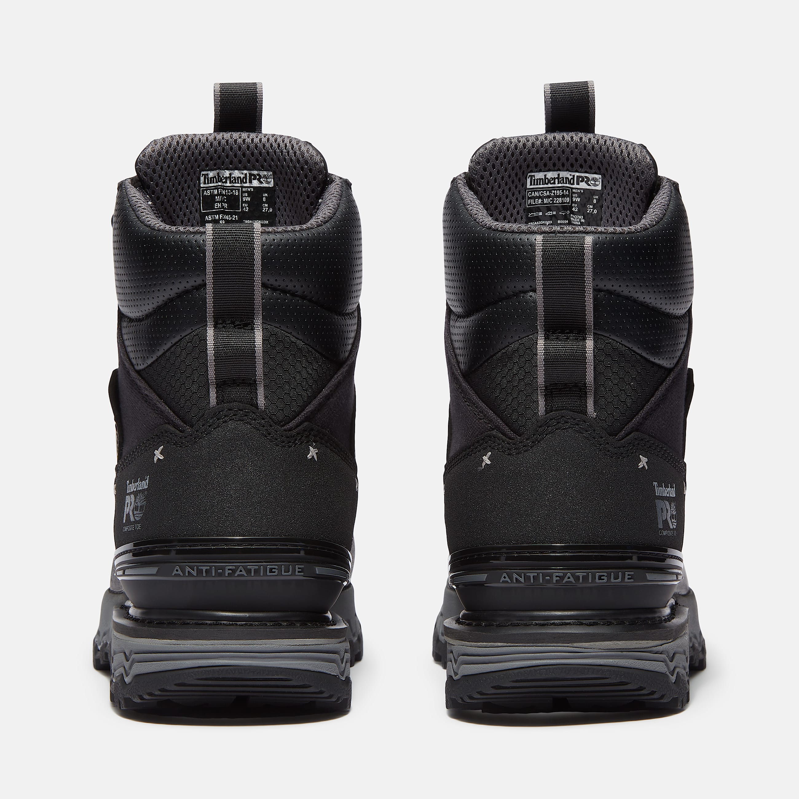 Mens Boondock Ultralight CSA 6 Composite Toe Waterproof Work Boot TBL Black FullGrainGrey ALT5