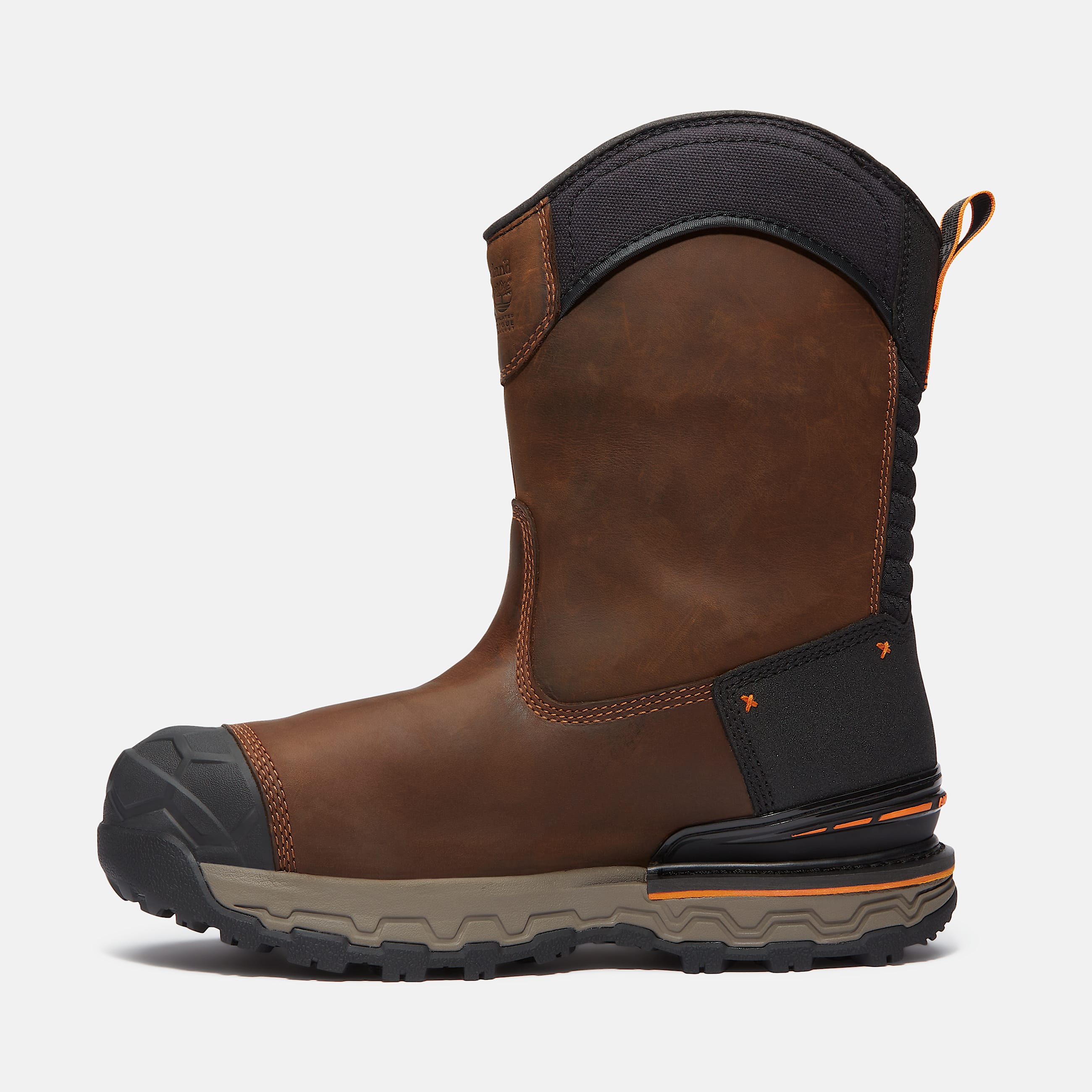 Mens Boondock Ultralight PullOn Composite Waterproof Work Boot TBL Medium Brown FullGrain ALT6