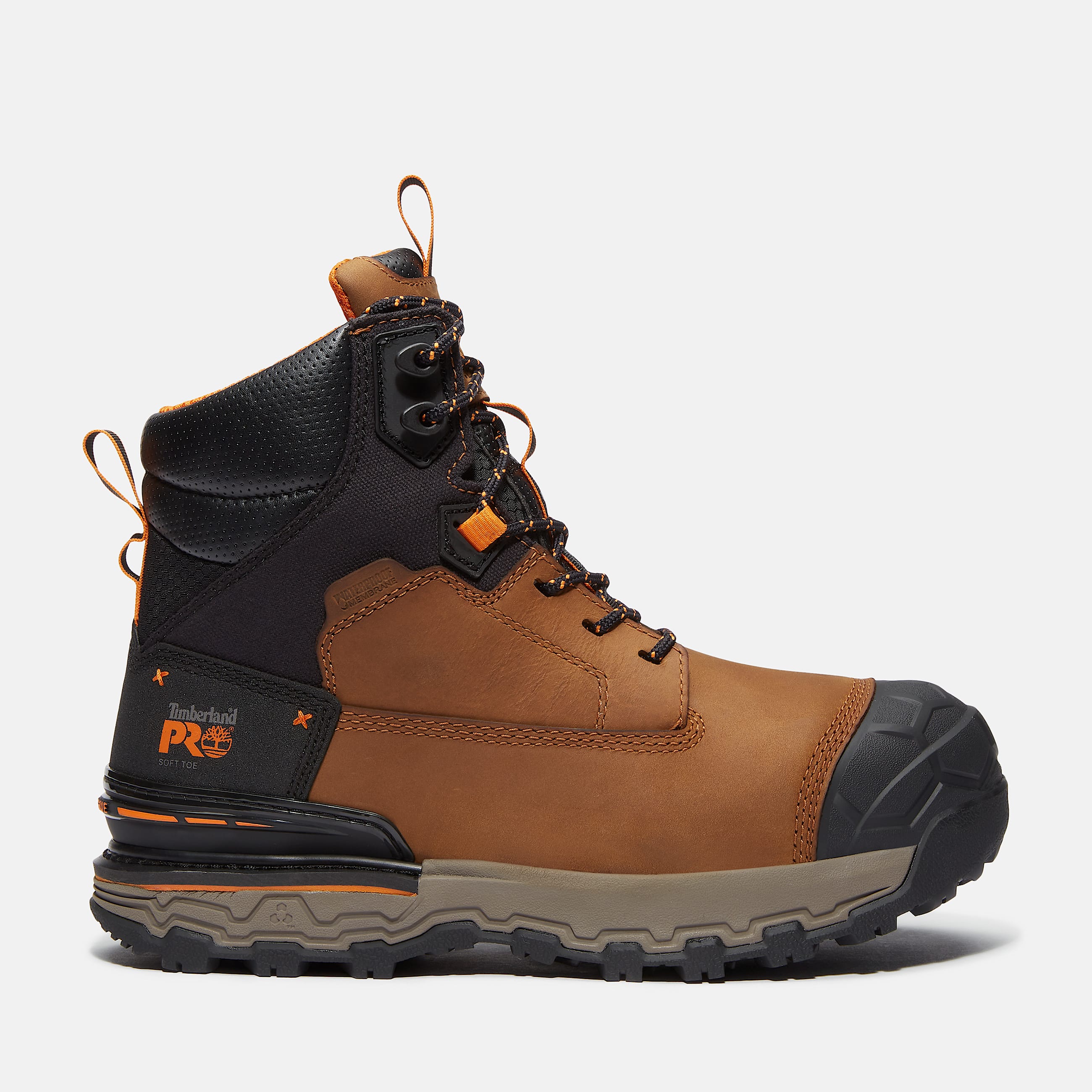 Mens Boondock Ultralight 6 Soft Toe Waterproof Work Boot TBL Light Brown FullGrain HERO