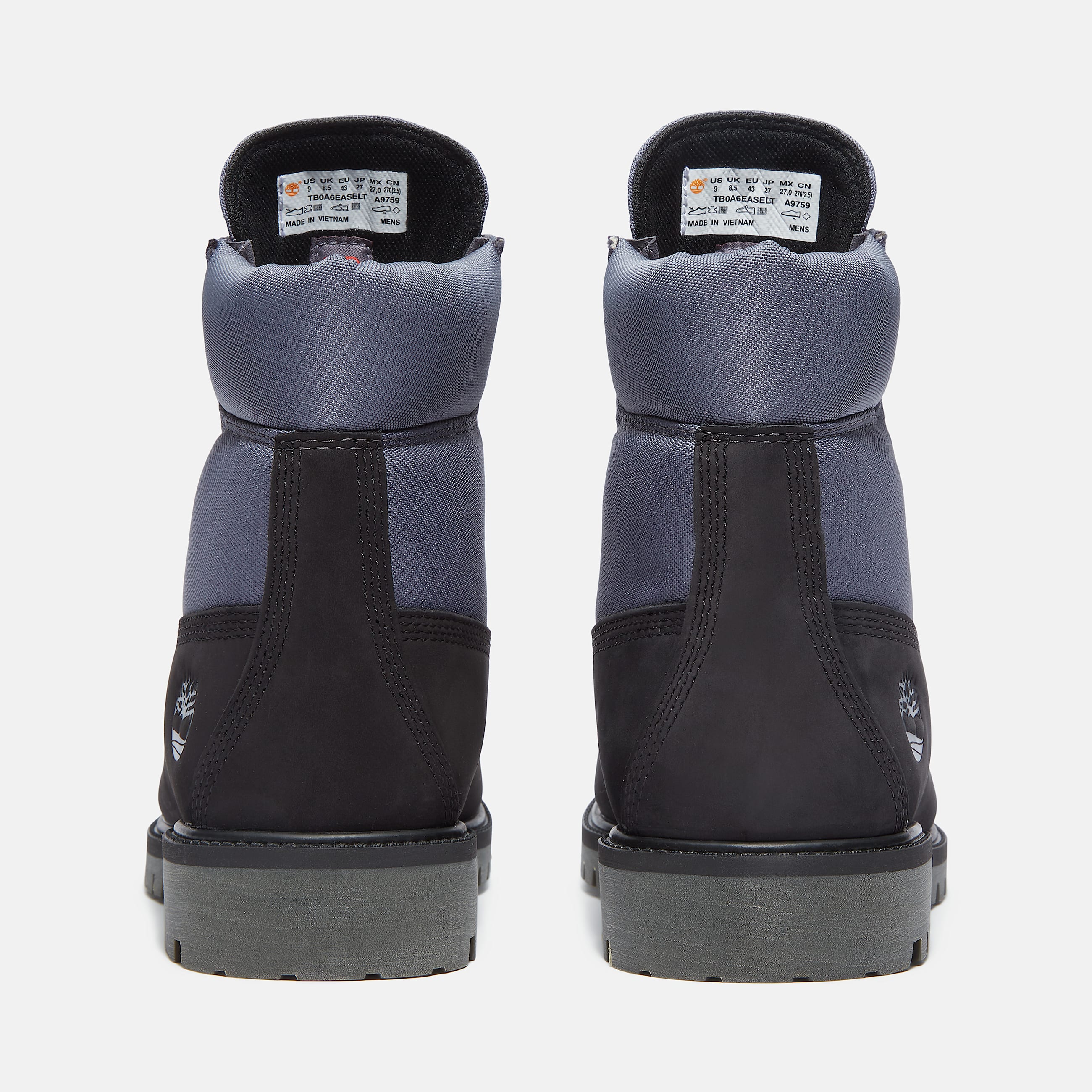 Botte impermable Timberland Heritage 6Inch pour hommes TBL Nubuck noirGris ALT5