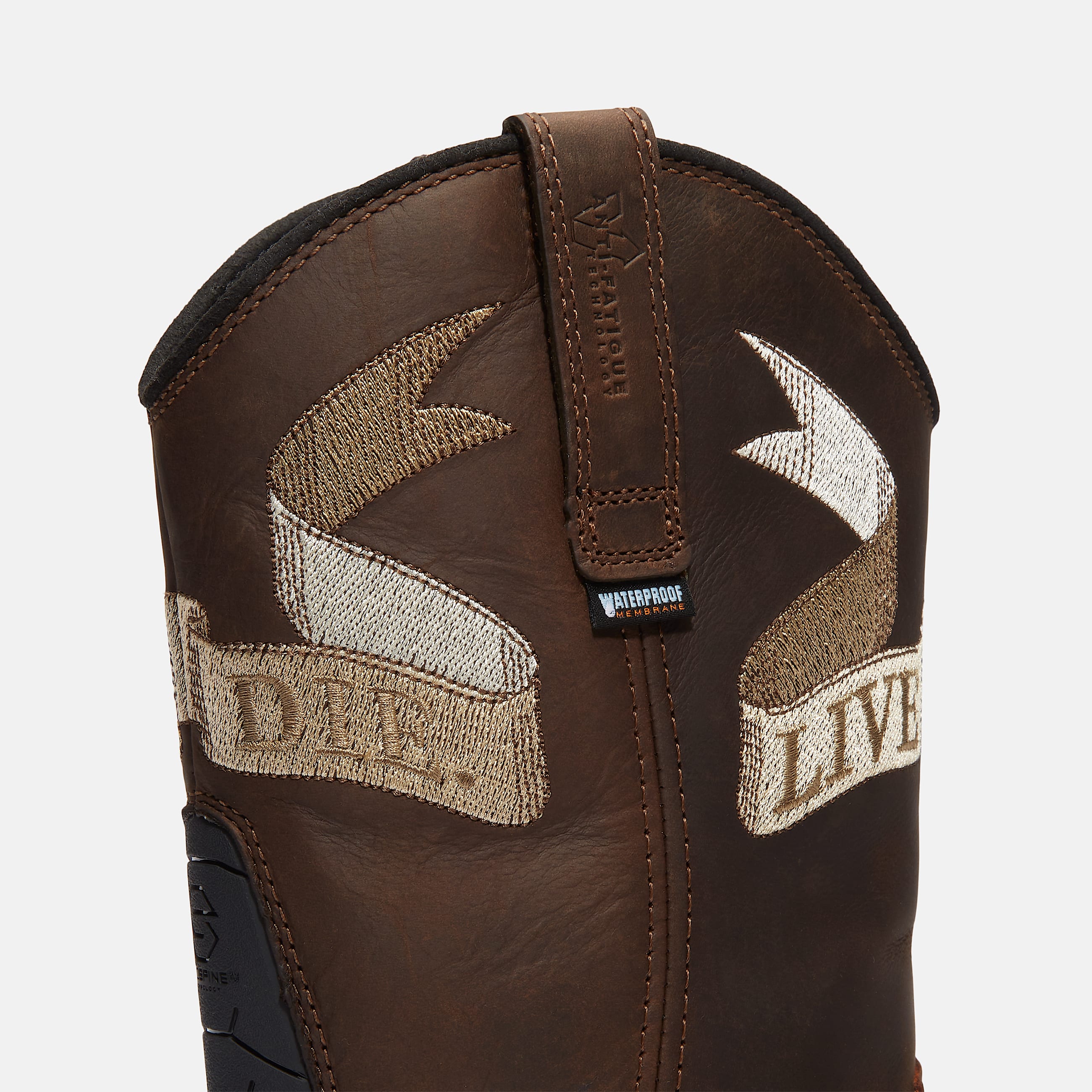 Botas de trabajo True Grit Live Free or Die PullOn Waterproof para hombre con puntera blanda TBL Marrn medio grano completo ALT7