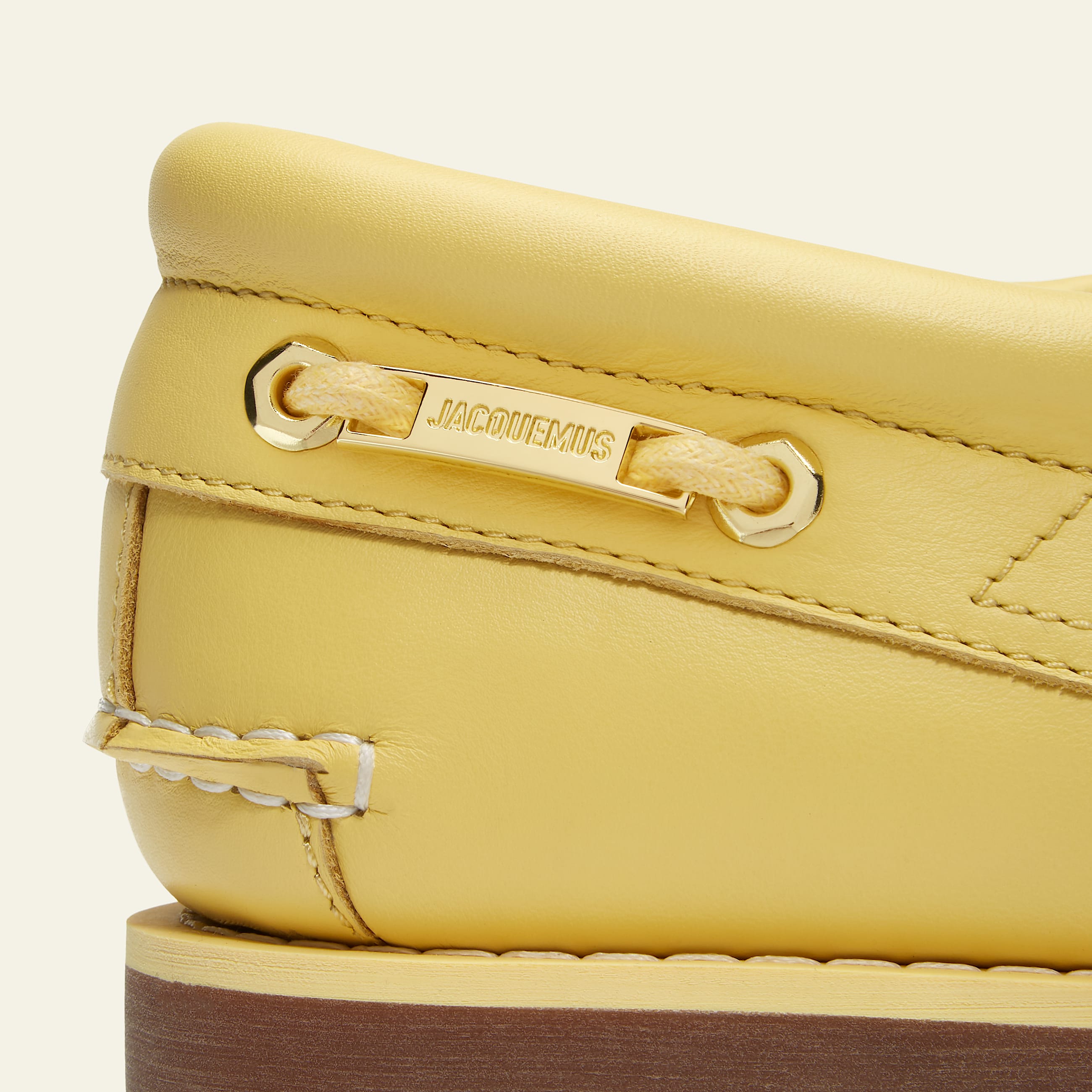 Timberland and Jacquemus 3Eye Lug Boat Shoe TBL Yellow FullGrain ALT9