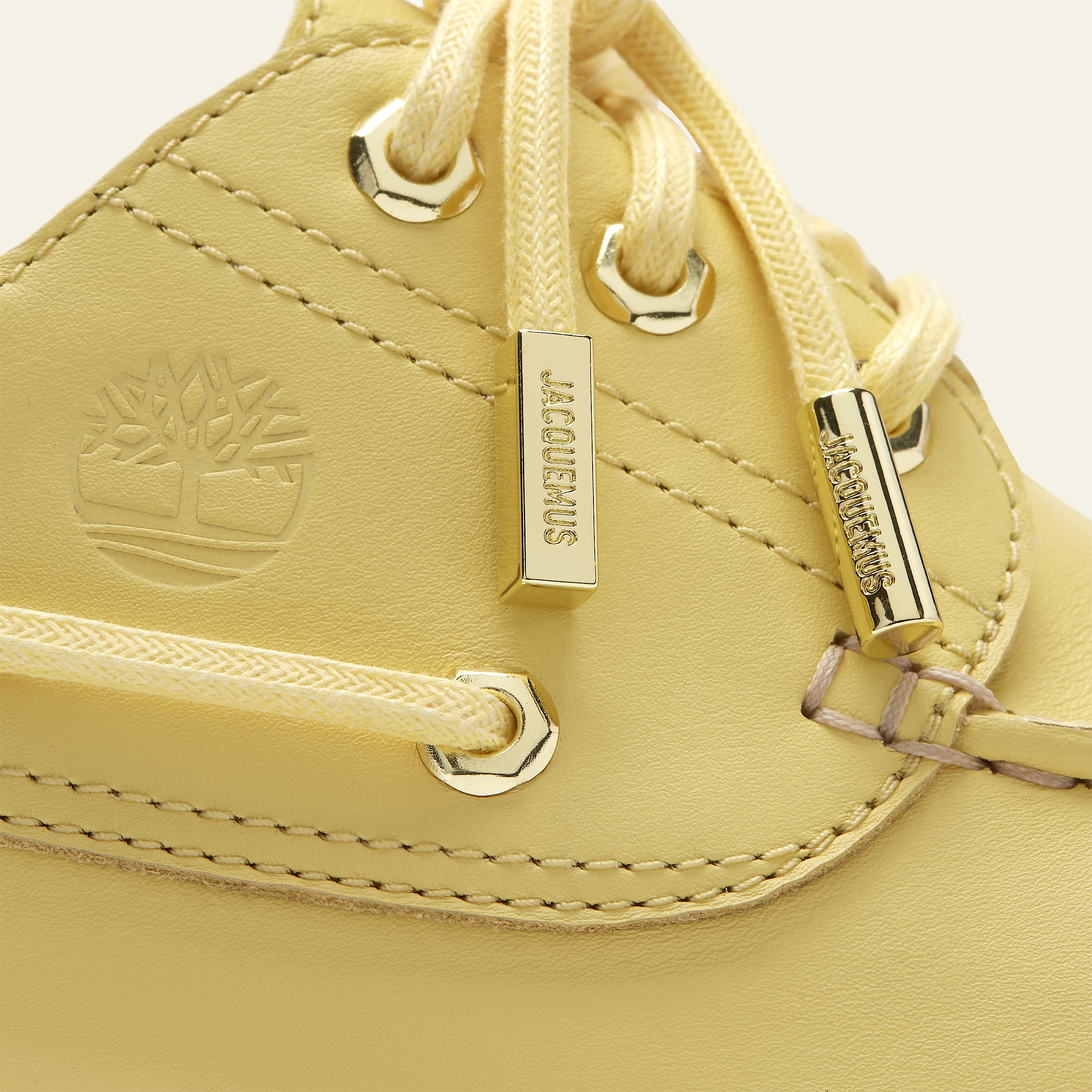 Timberland and Jacquemus 3Eye Lug Boat Shoe TBL Yellow FullGrain ALT7