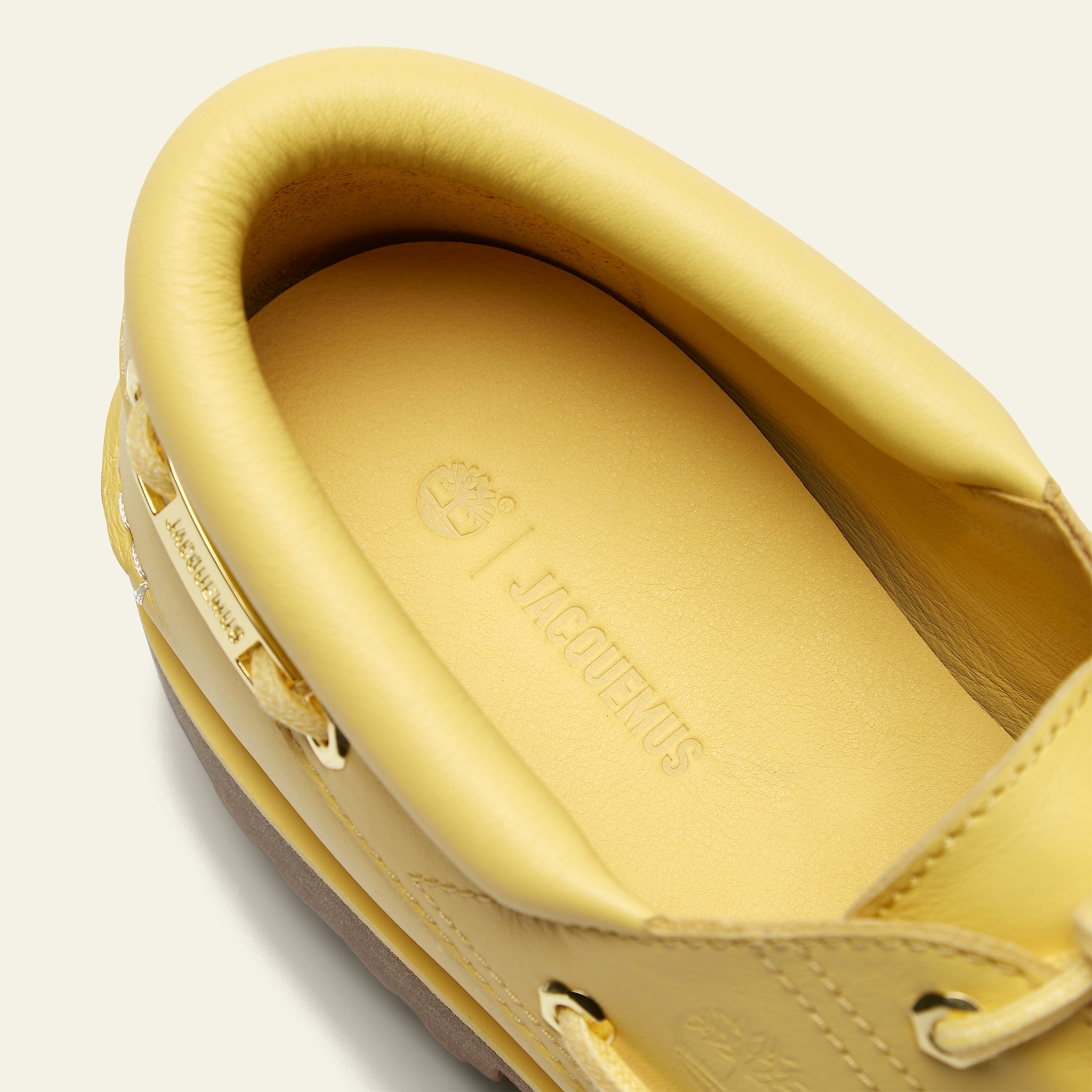 Timberland and Jacquemus 3Eye Lug Boat Shoe TBL Yellow FullGrain ALT10