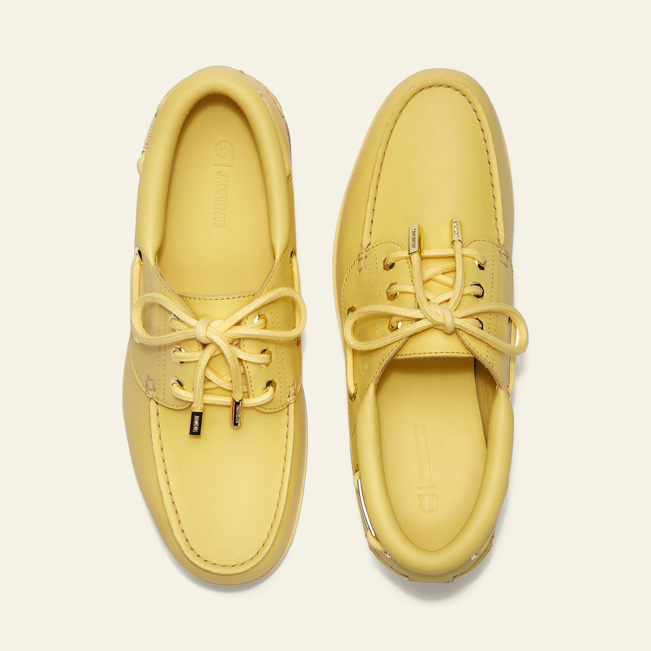 Timberland and Jacquemus 3Eye Lug Boat Shoe TBL Yellow FullGrain ALT11
