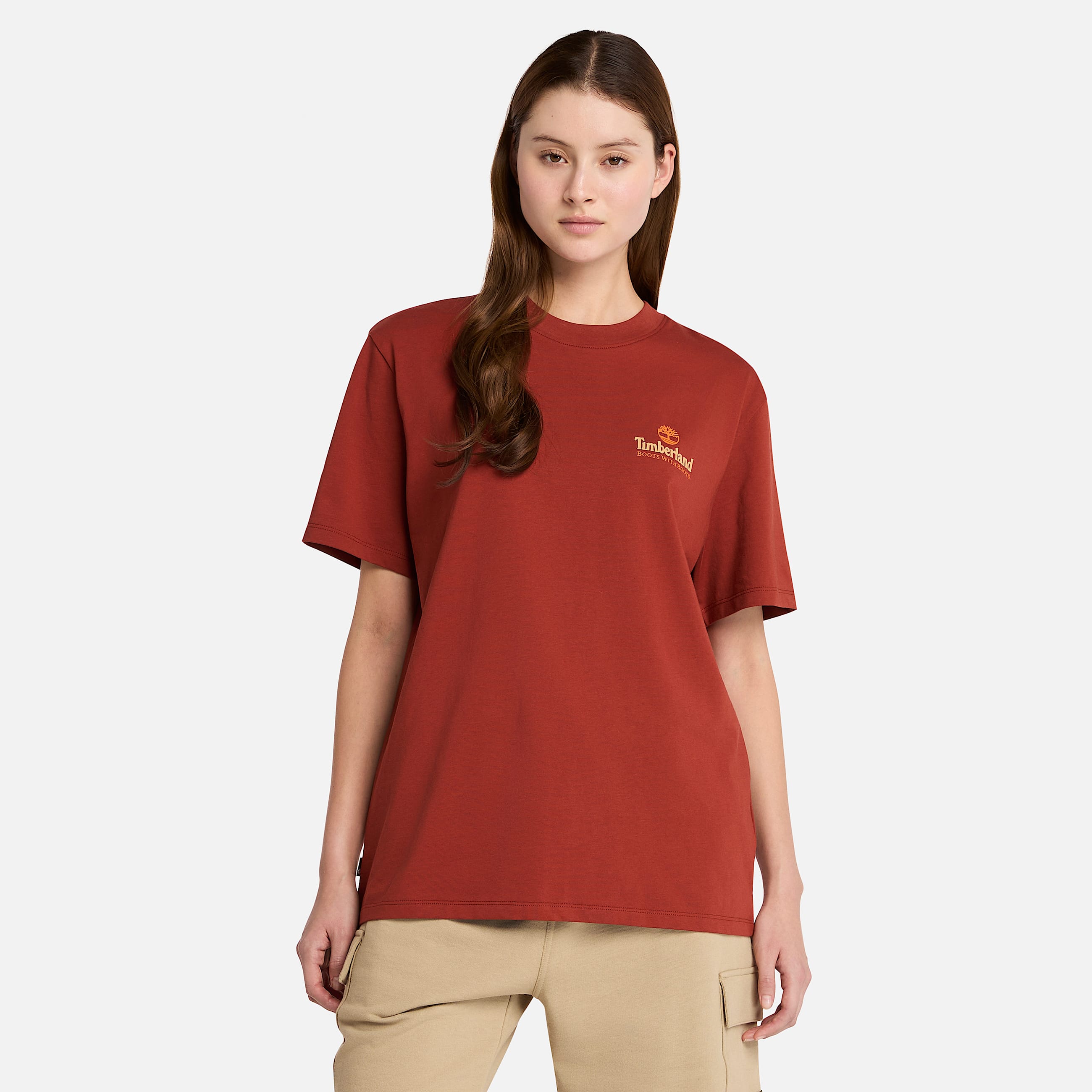 Illustrated Tree Logo Back Graphic TShirt TBL Burnt Henna ALT2