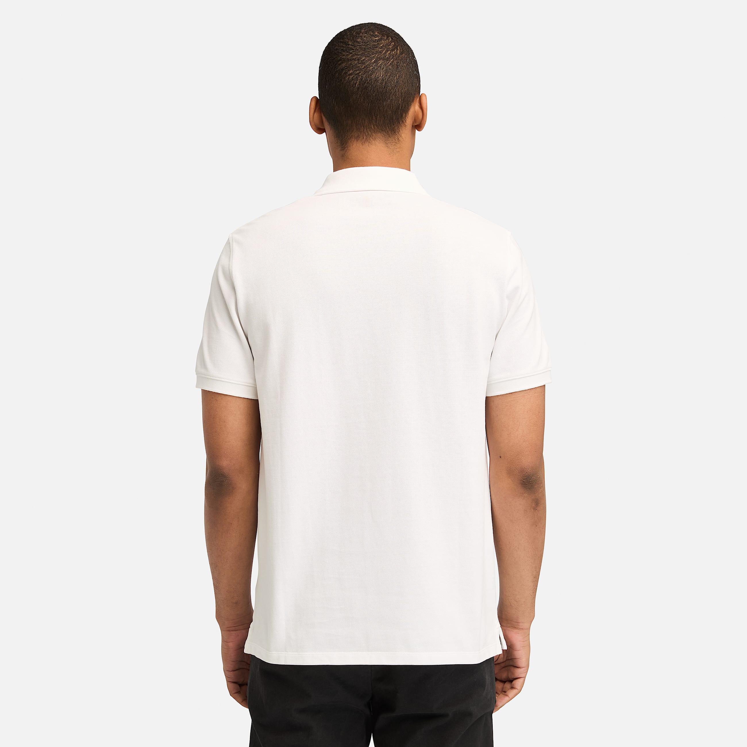 Mens Millers River ShortSleeve Pique Polo Shirt TBL White ALT8