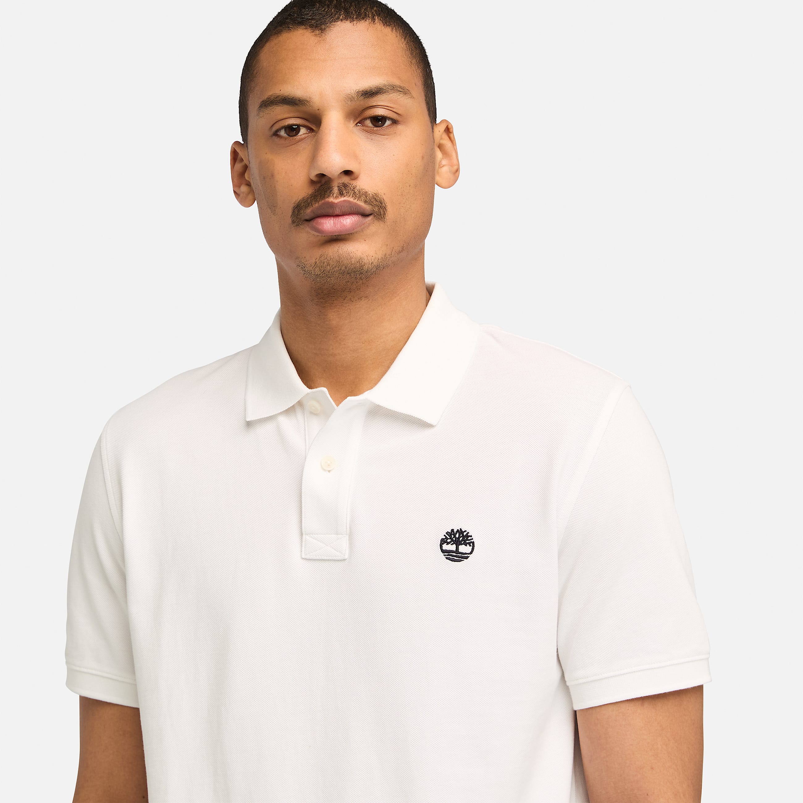 Mens Millers River ShortSleeve Pique Polo Shirt TBL White ALT2