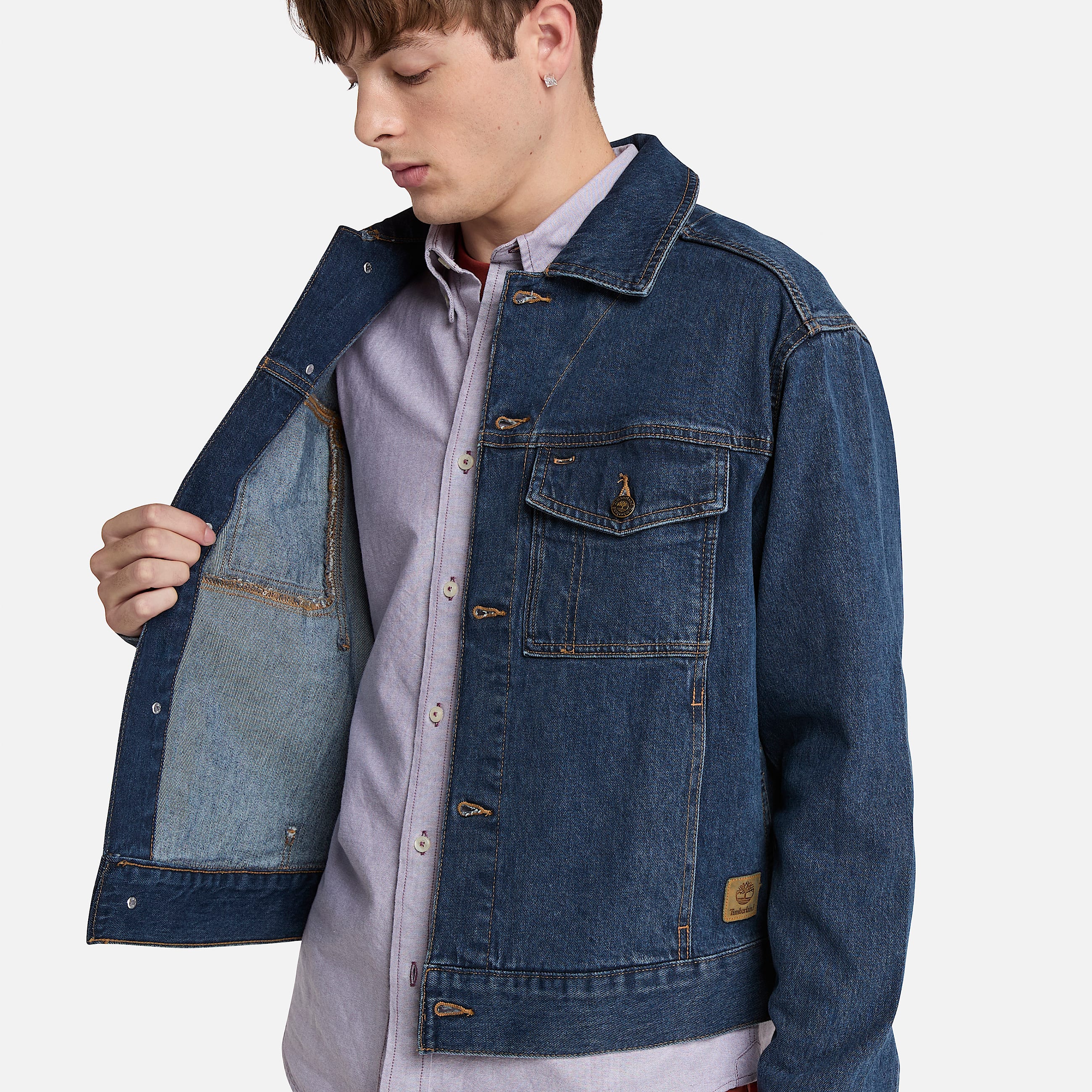 Mens Denim Jacket TBL Mid Indigo ALT2
