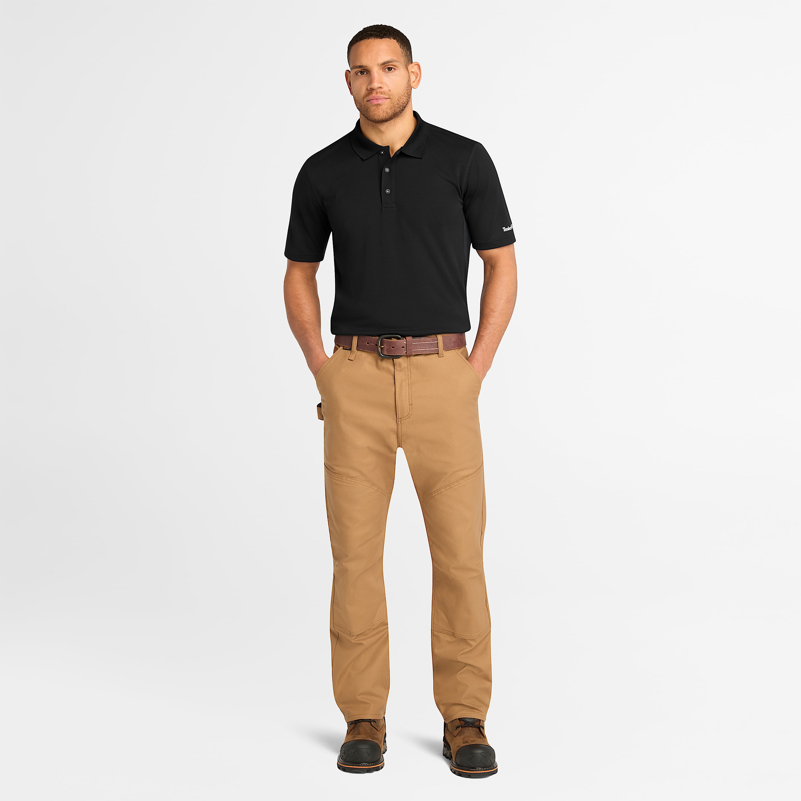 Mens Timberland PRO Wicking Good Polo Shirt TBL Jet Black ALT1