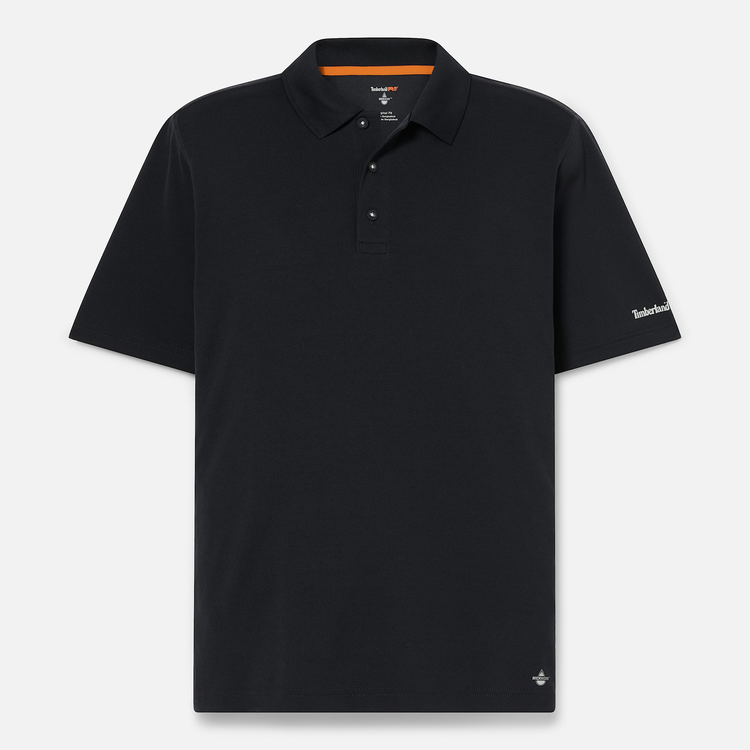 Mens Timberland PRO Wicking Good Polo Shirt TBL Jet Black ALT10