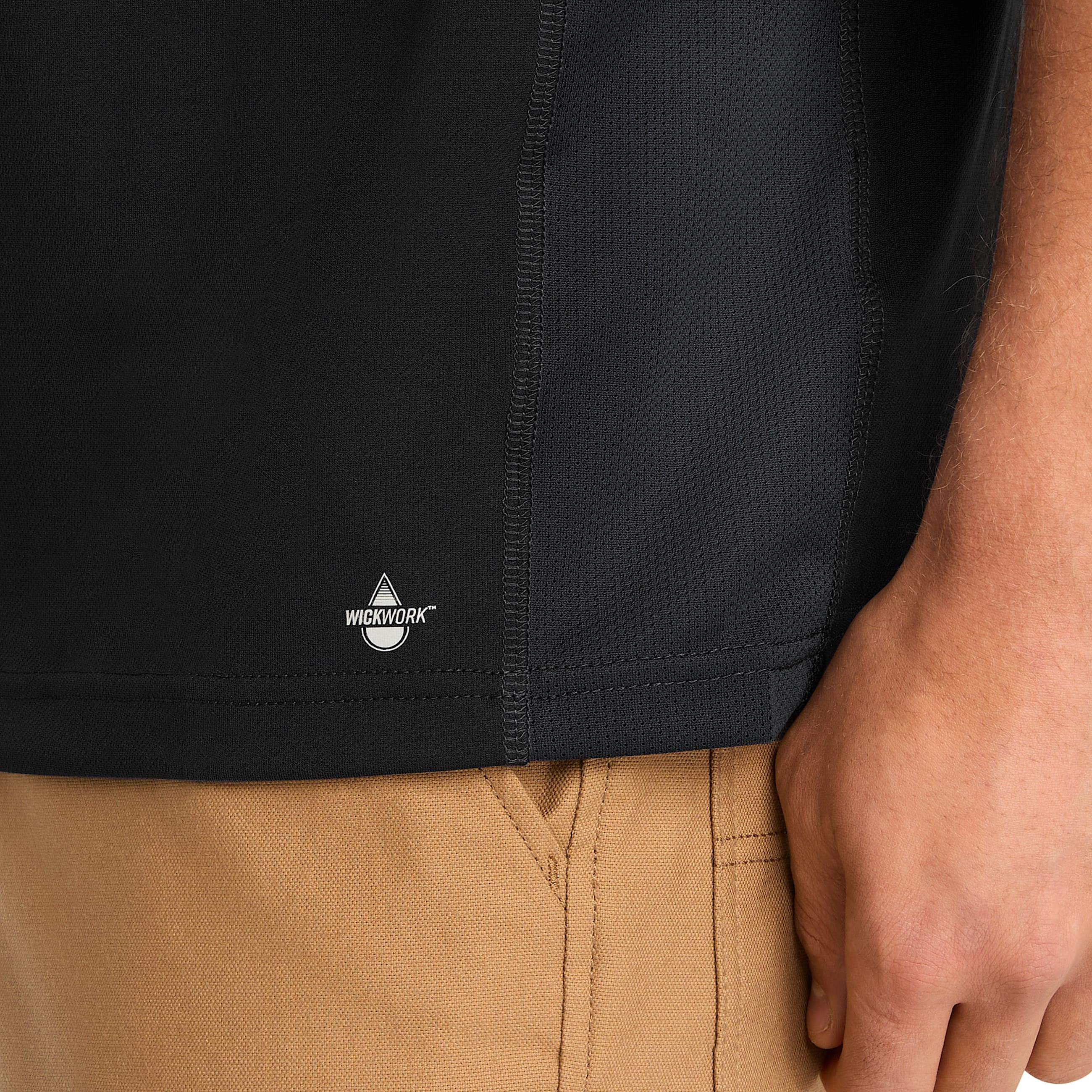 Mens Timberland PRO Wicking Good Polo Shirt TBL Jet Black ALT2