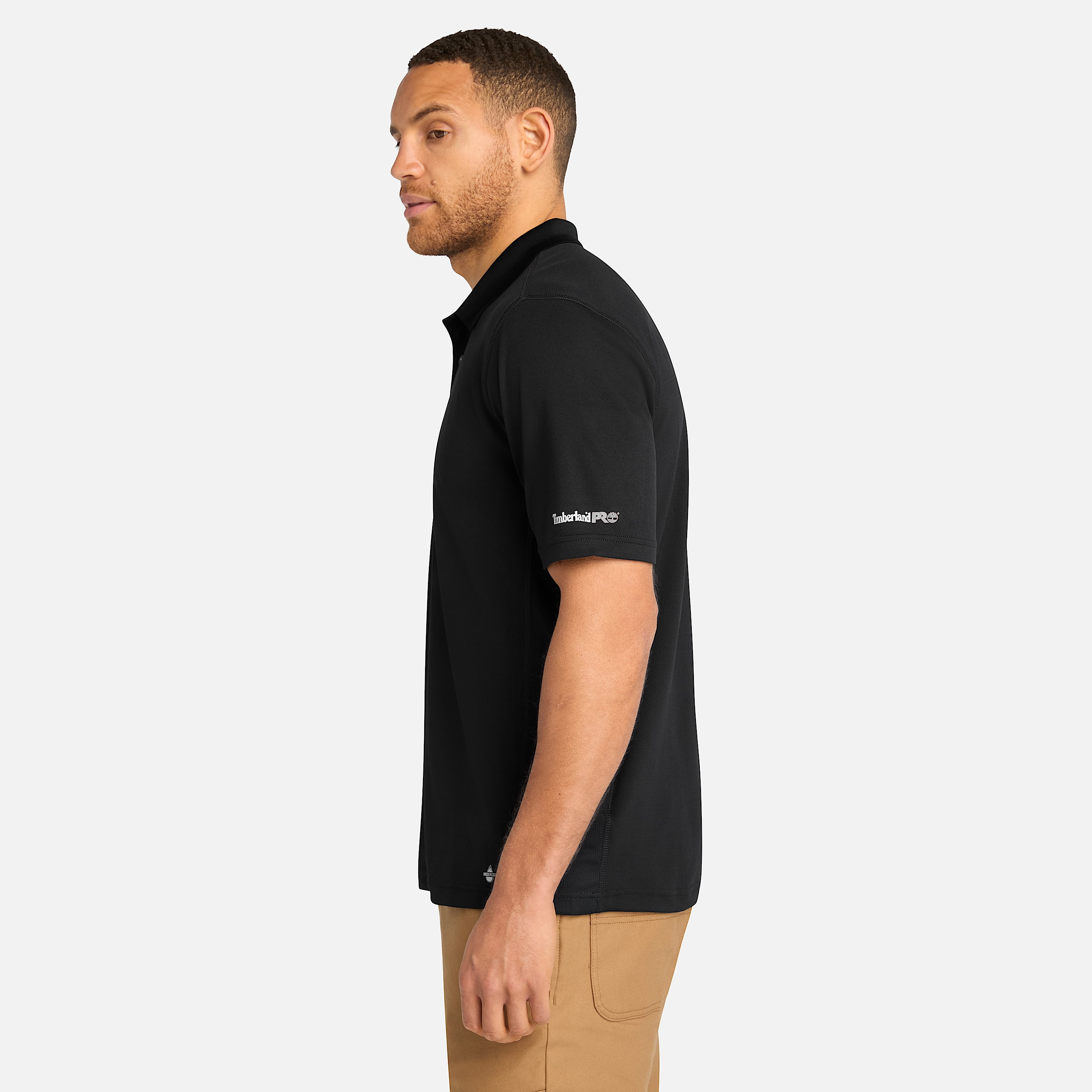 Mens Timberland PRO Wicking Good Polo Shirt TBL Jet Black ALT8