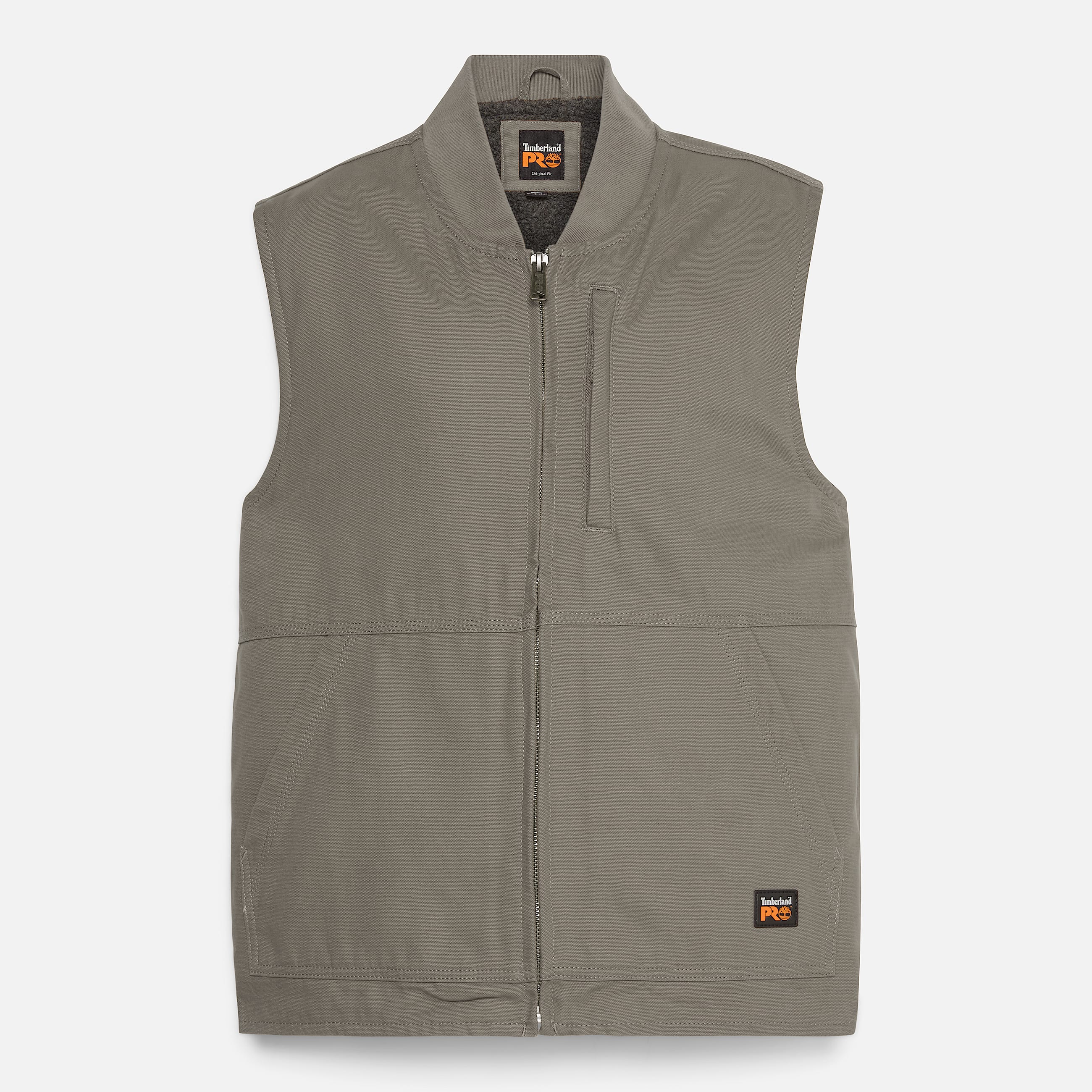 Mens Timberland PRO Gritman FleeceLined Canvas Vest TBL Pewter ALT10