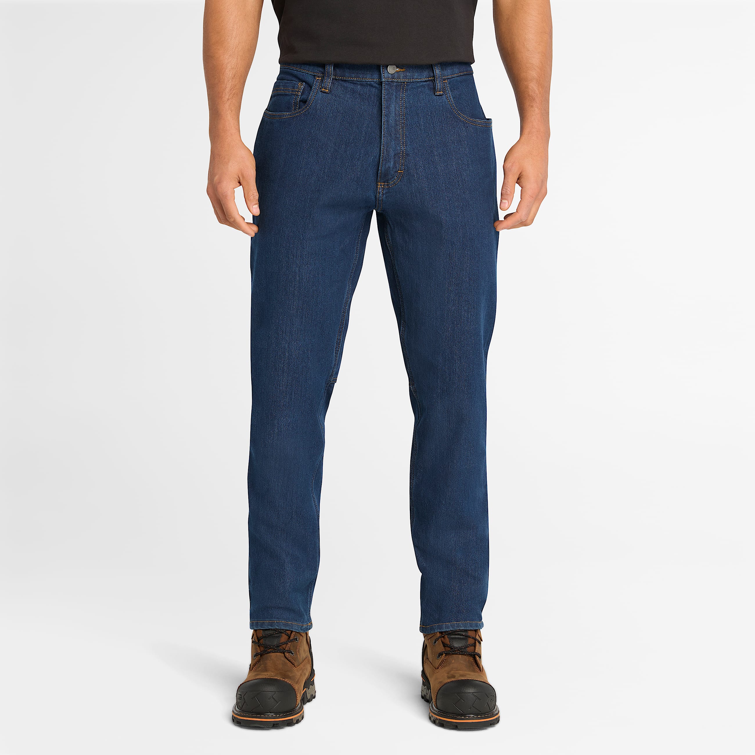 Mens Timberland PRO Ballast AthleticFit Flex Denim Carpenter Jeans TBL Dark Wash HERO