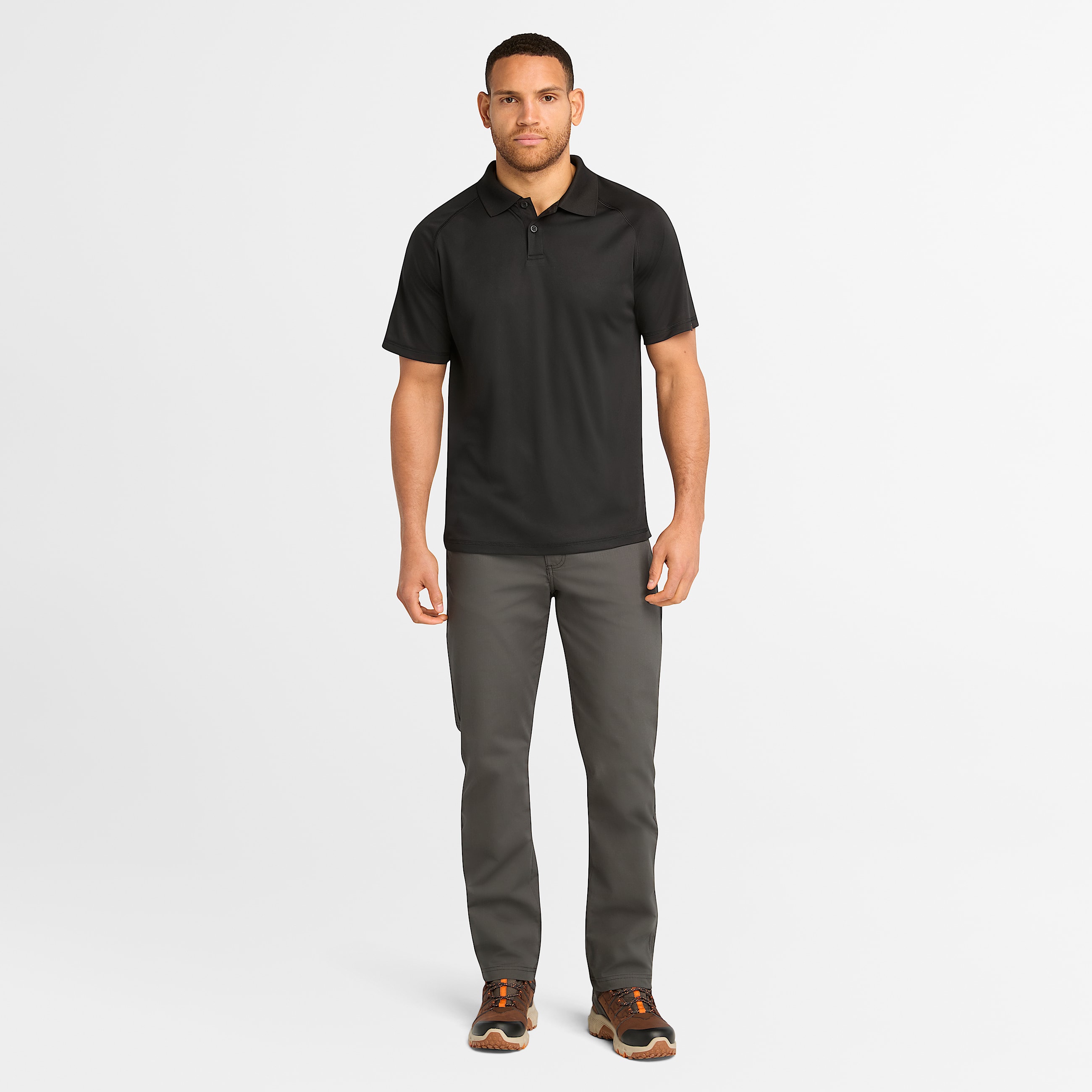 Mens Timberland PRO Wicking Good Polo Shirt TBL Black ALT1