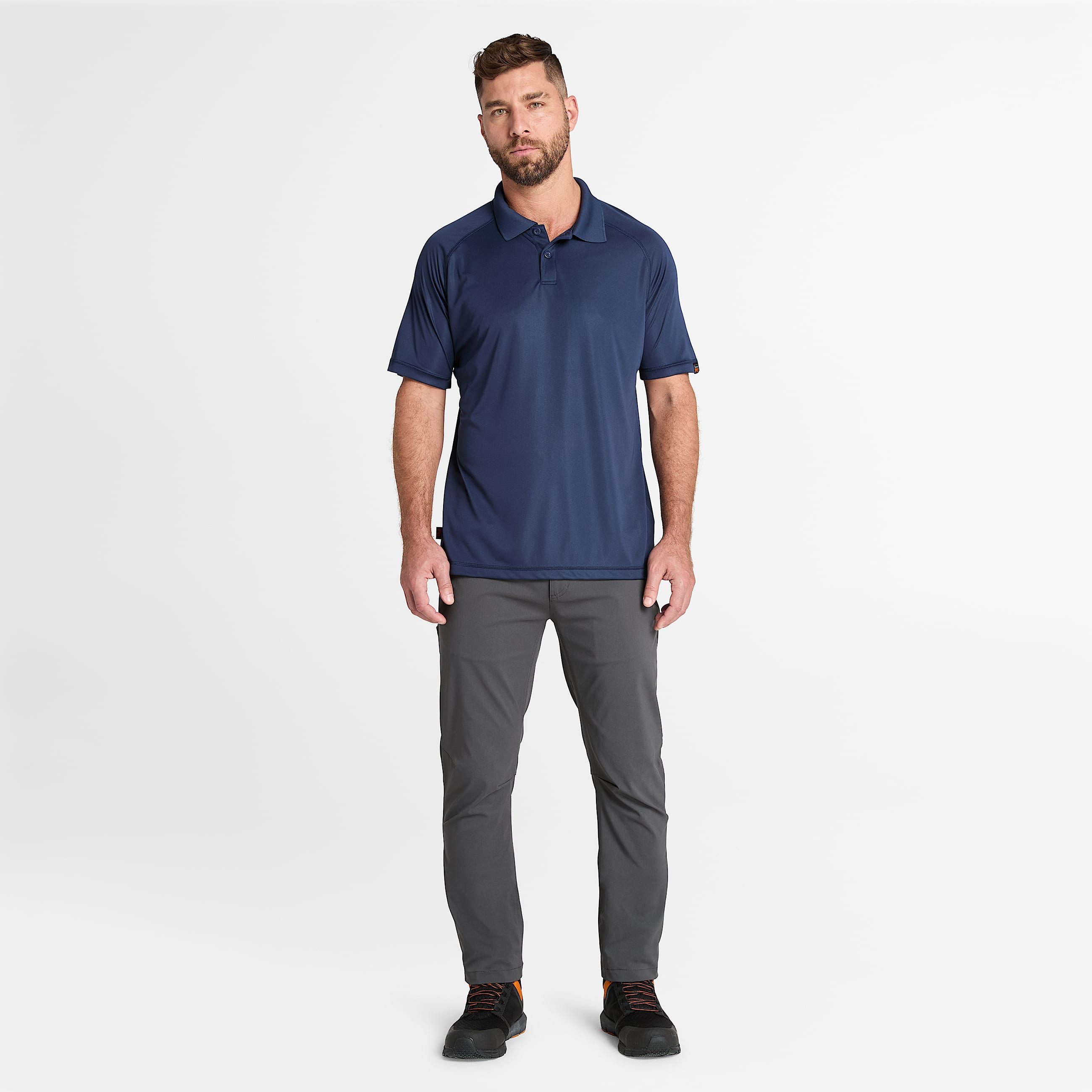 Mens Timberland PRO Wicking Good Polo Shirt TBL Black Iris ALT1