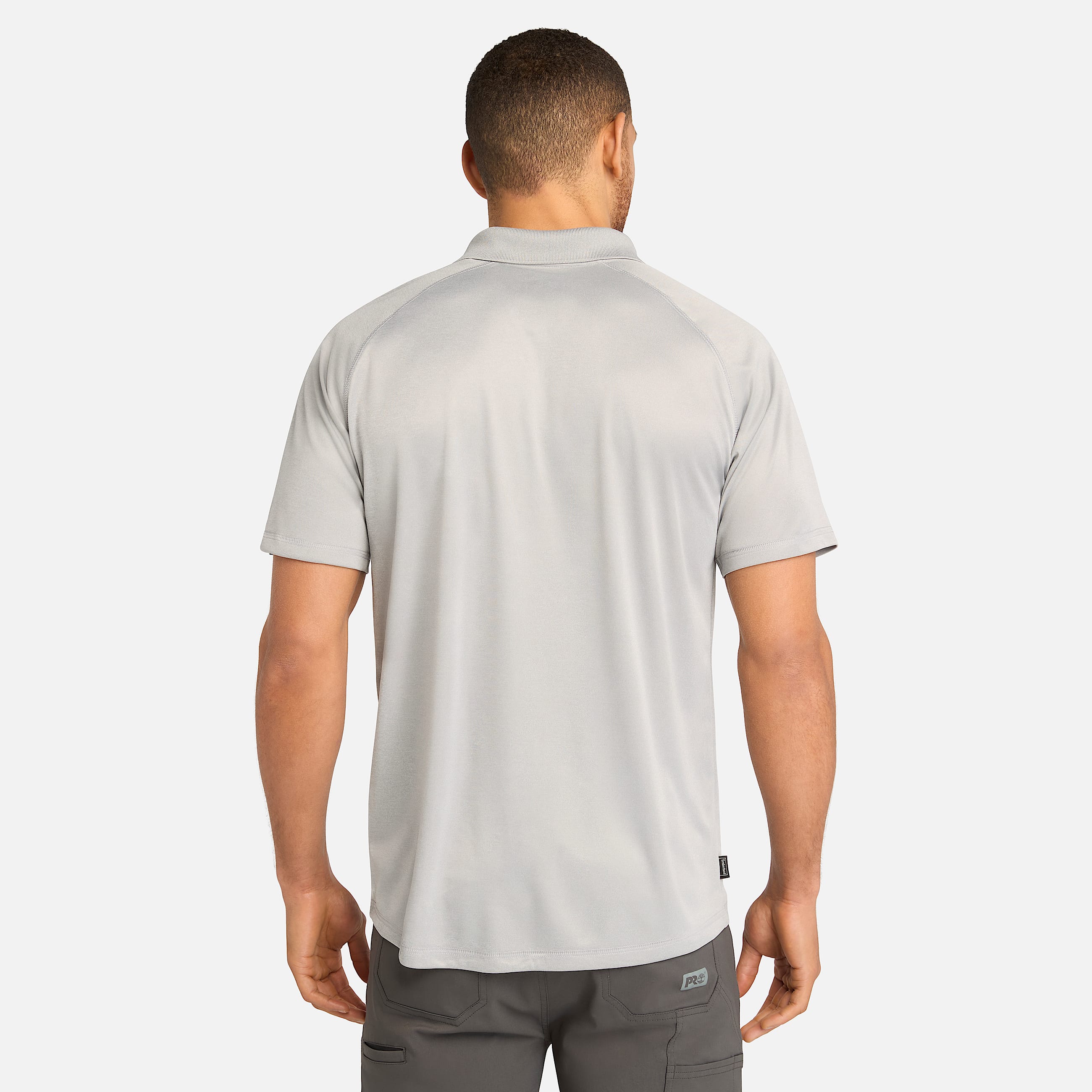 Mens Timberland PRO Wicking Good Polo Shirt TBL Medium Grey Heather ALT9