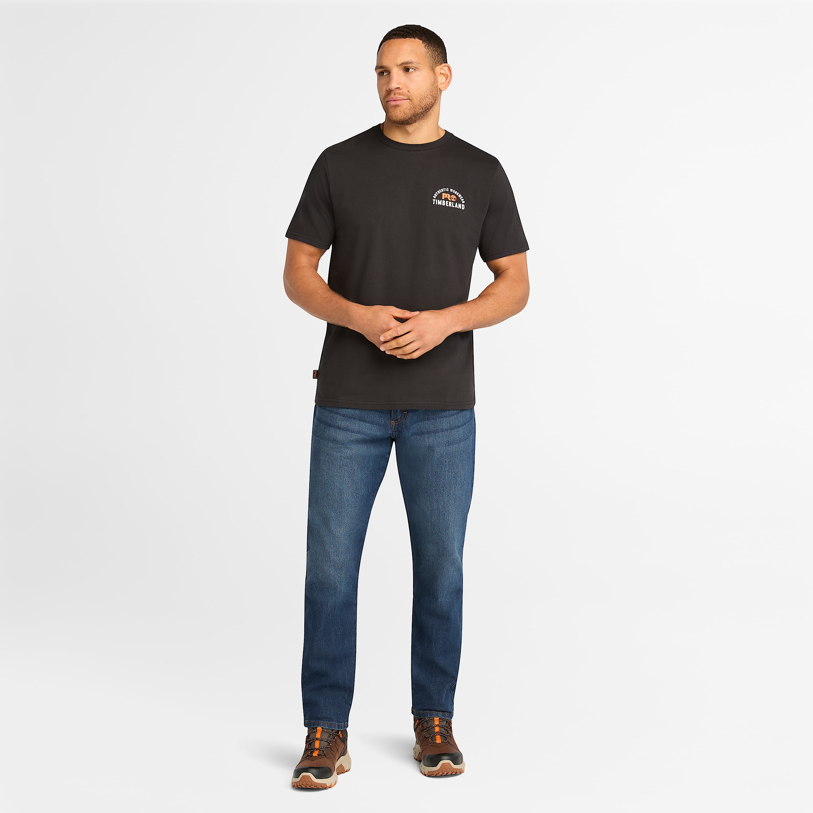 Mens Timberland PRO Authentic Workwear TShirt TBL Black ALT1