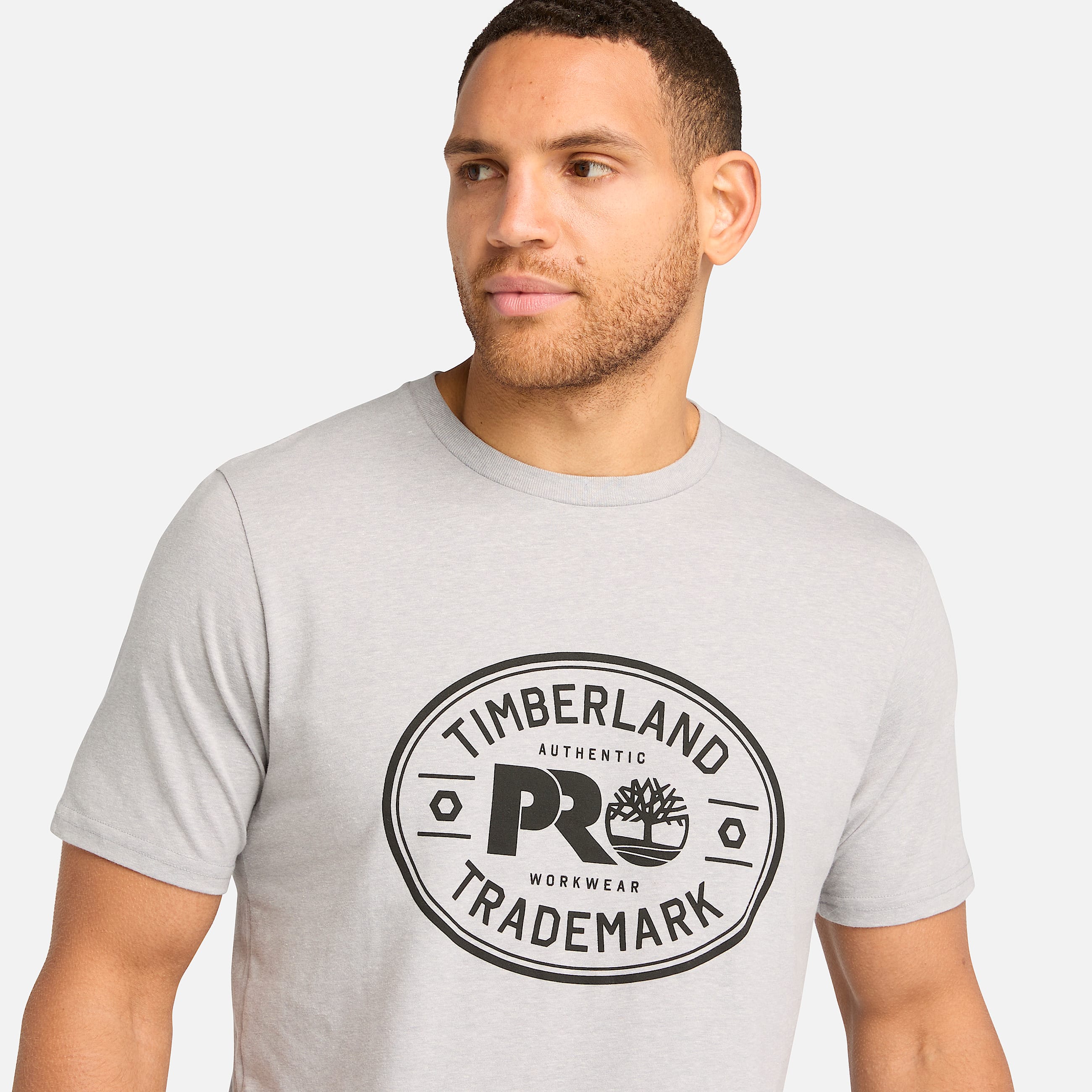 Mens Timberland PRO Trademark TShirt TBL Medium Grey Heather ALT2