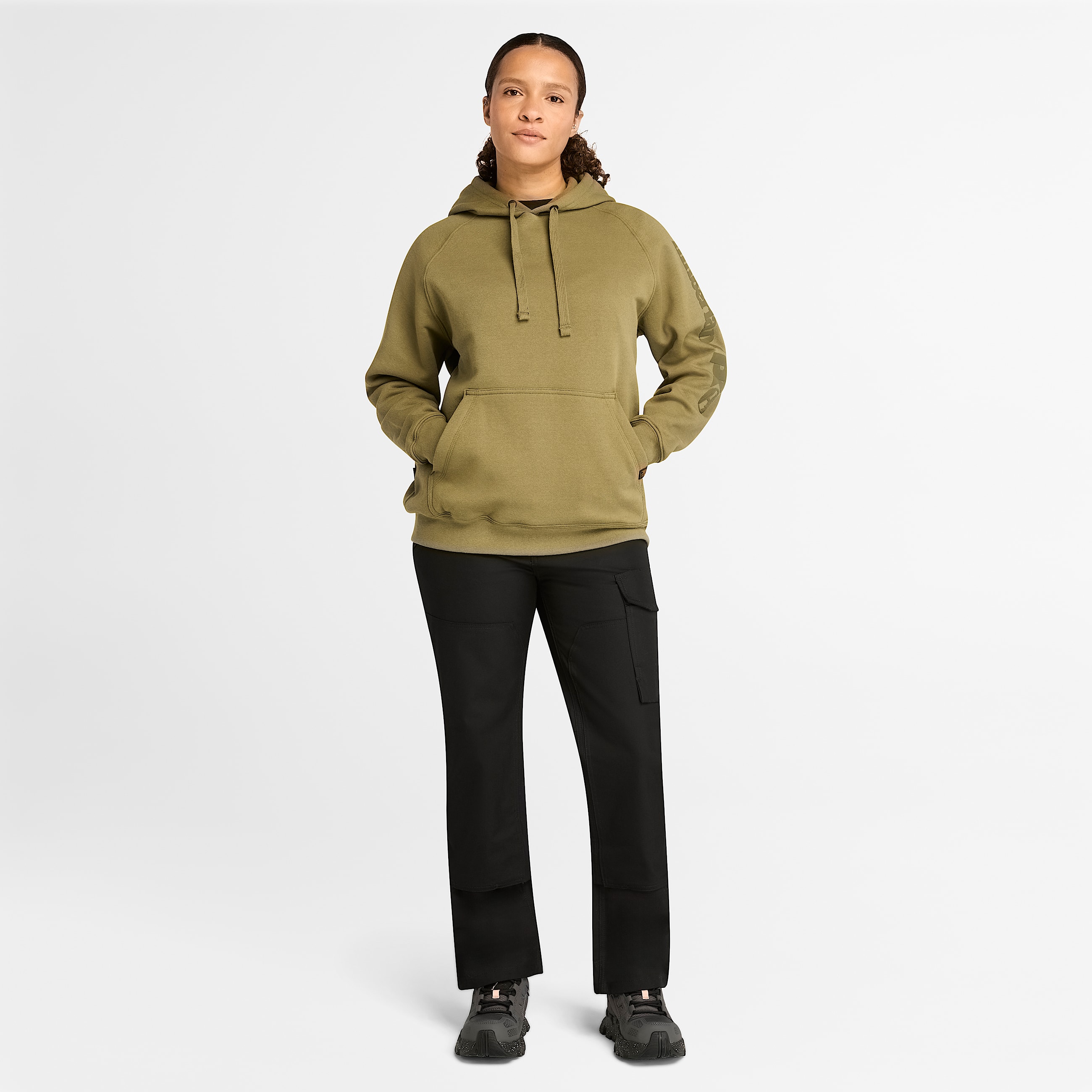 Womens Timberland PRO Hood Honcho Sport Hoodie TBL Burnt Olive ALT1