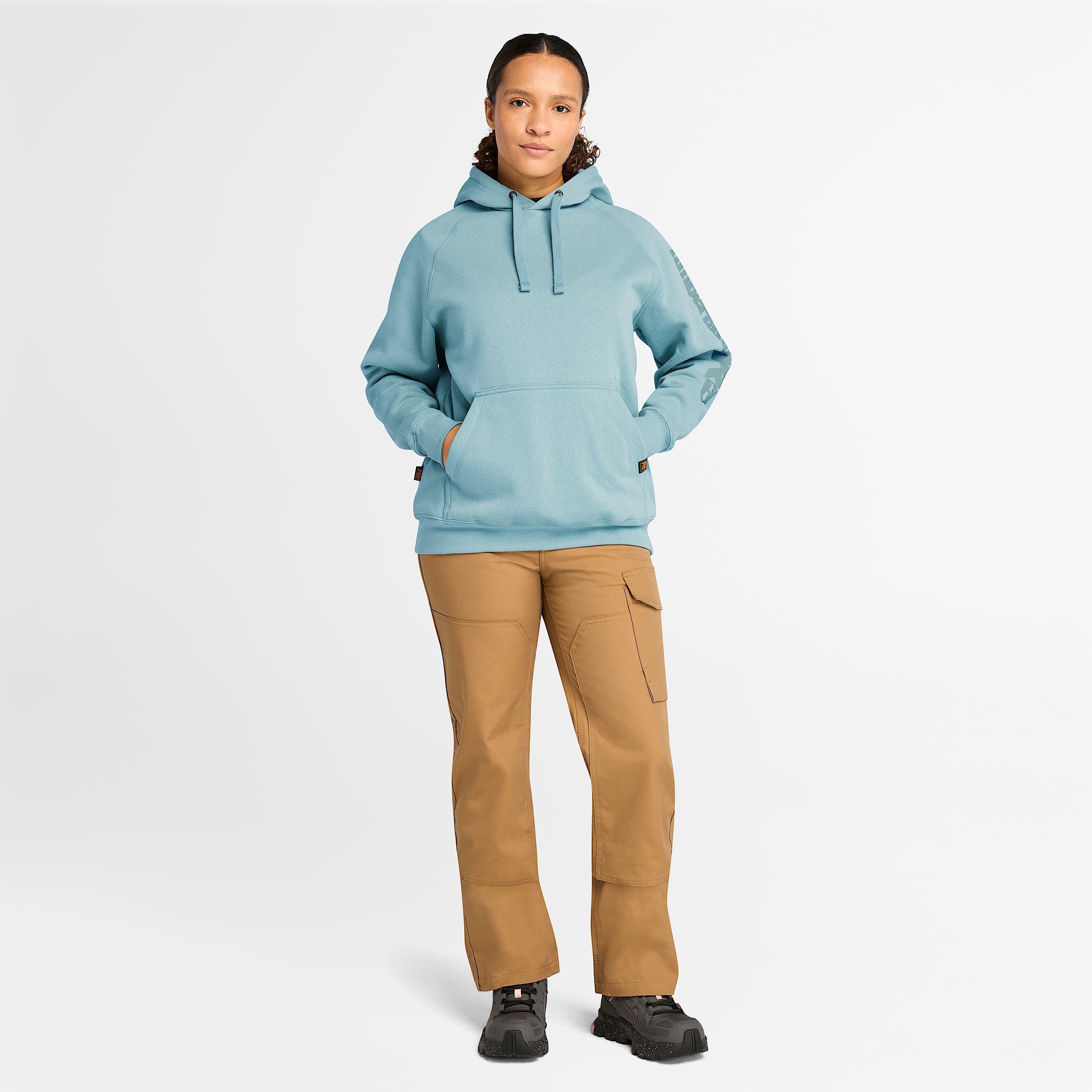 Womens Timberland PRO Hood Honcho Sport Hoodie TBL Smoke Blue ALT1