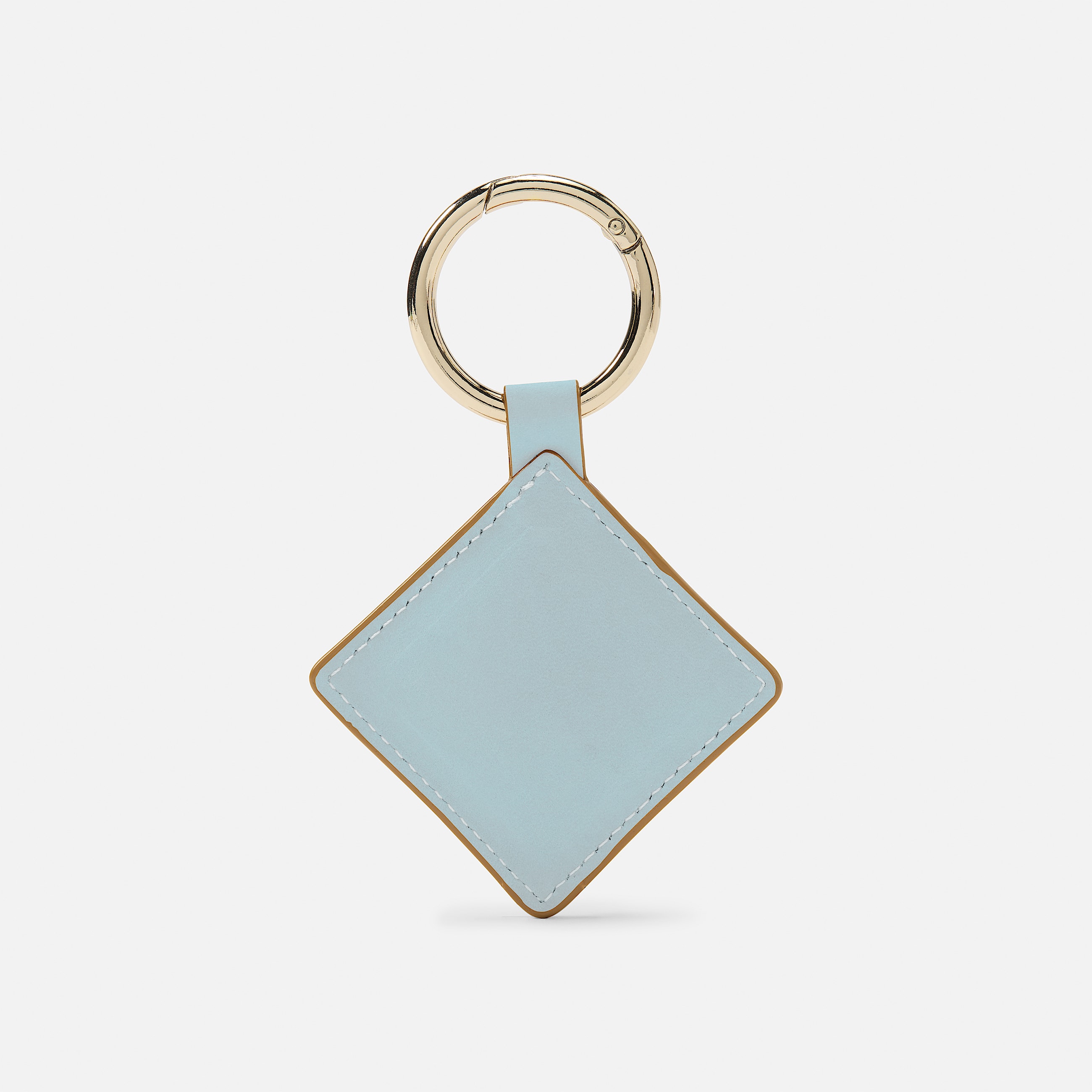 Diamond Leather Keychain TBL Silver Blue ALT1