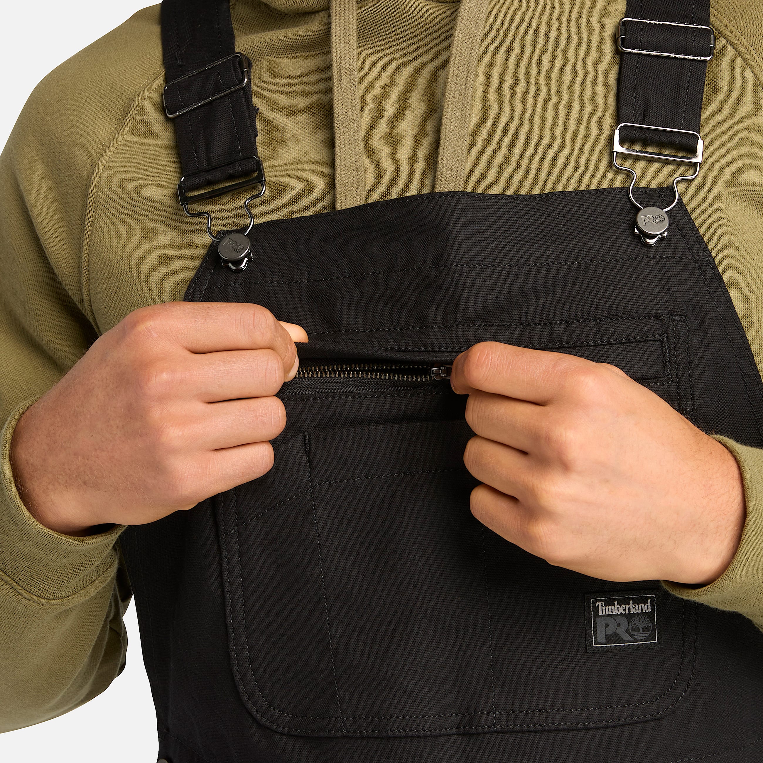 Overol Timberland PRO GritFlex Canvas para hombre TBL Negro ALT2