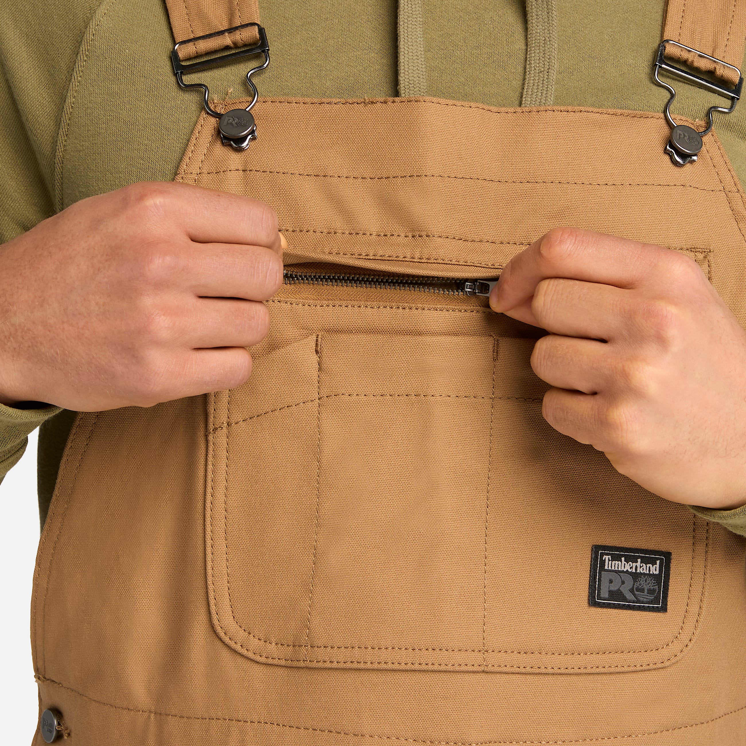 Overol Timberland PRO GritFlex Canvas para hombre TBL Trigo tostado ALT1