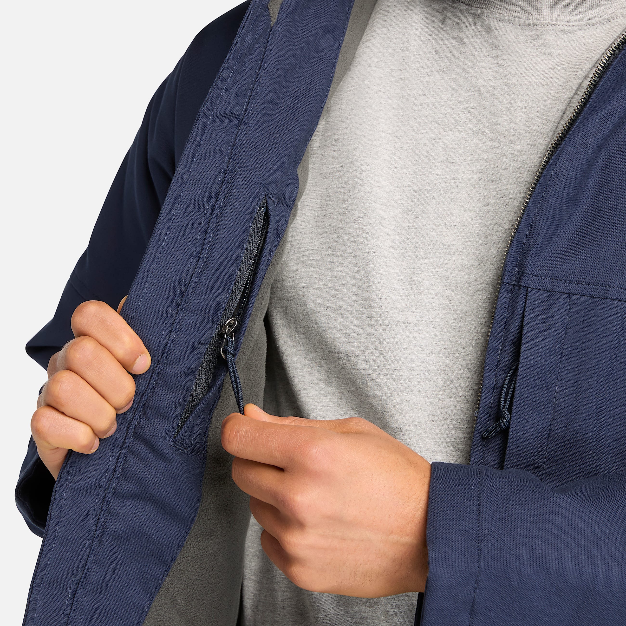 Mens Timberland PRO GritFlex Canvas Hooded Jacket TBL Navy ALT3