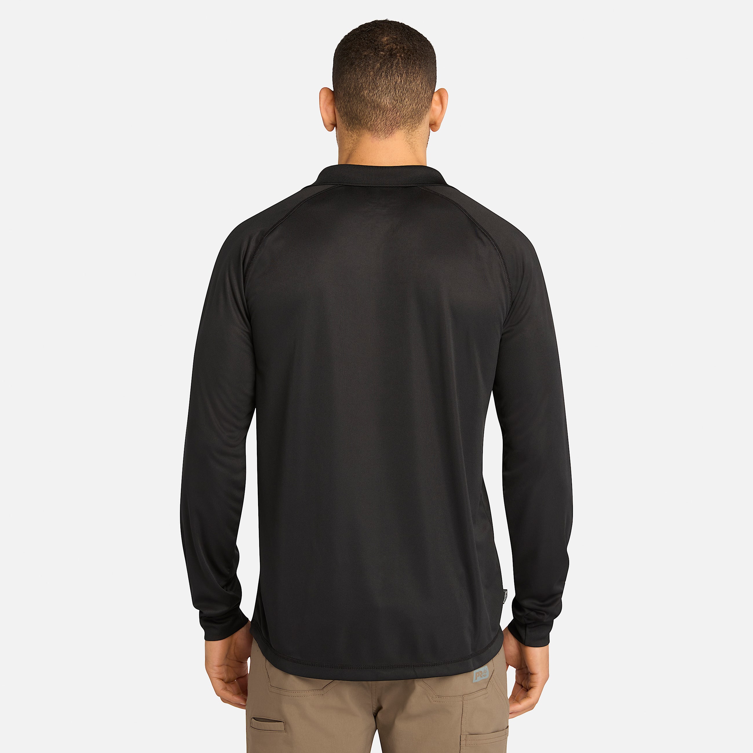 Mens Timberland PRO Wicking Good Long Sleeve Polo TBL Black ALT9