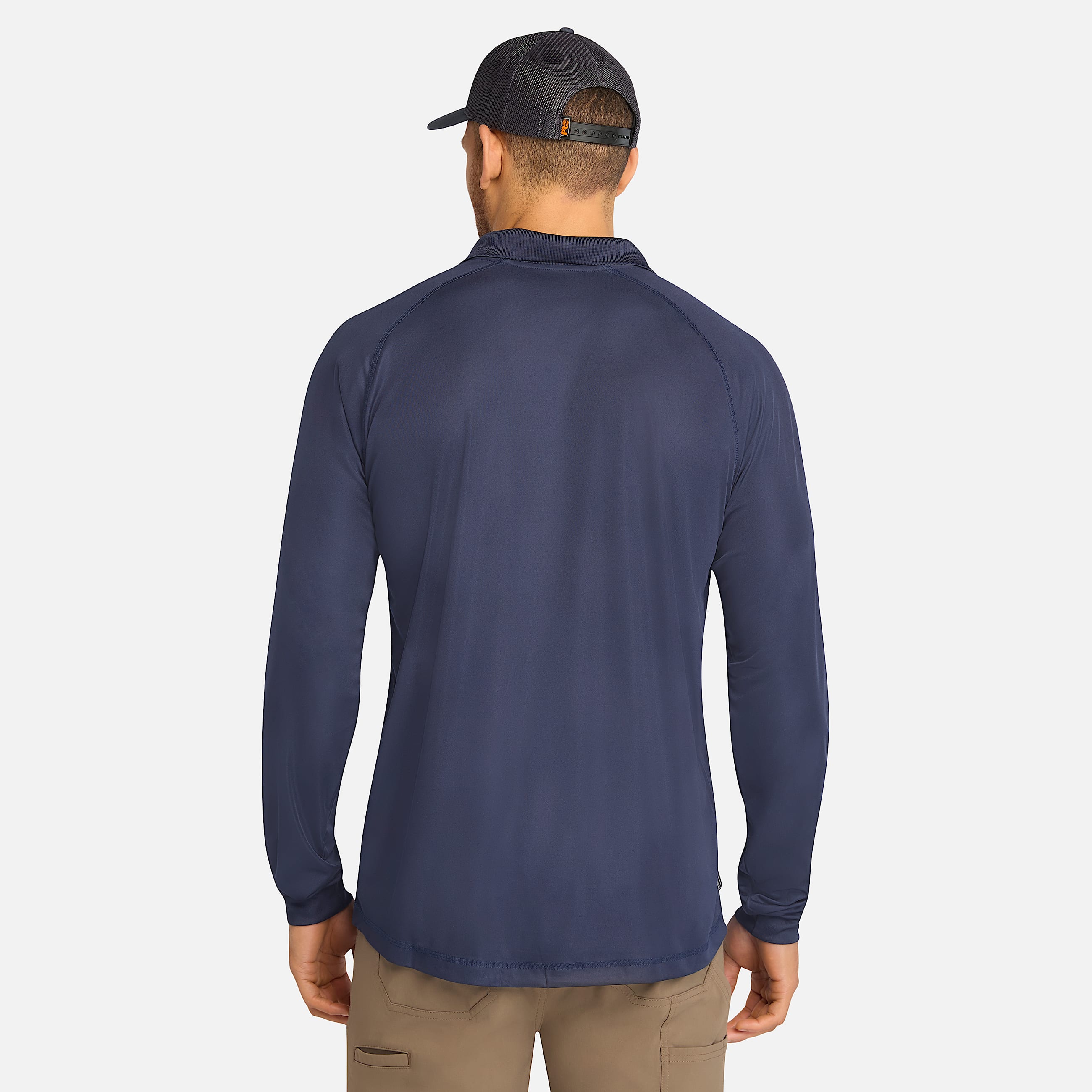 Mens Timberland PRO Wicking Good Long Sleeve Polo TBL Navy ALT9
